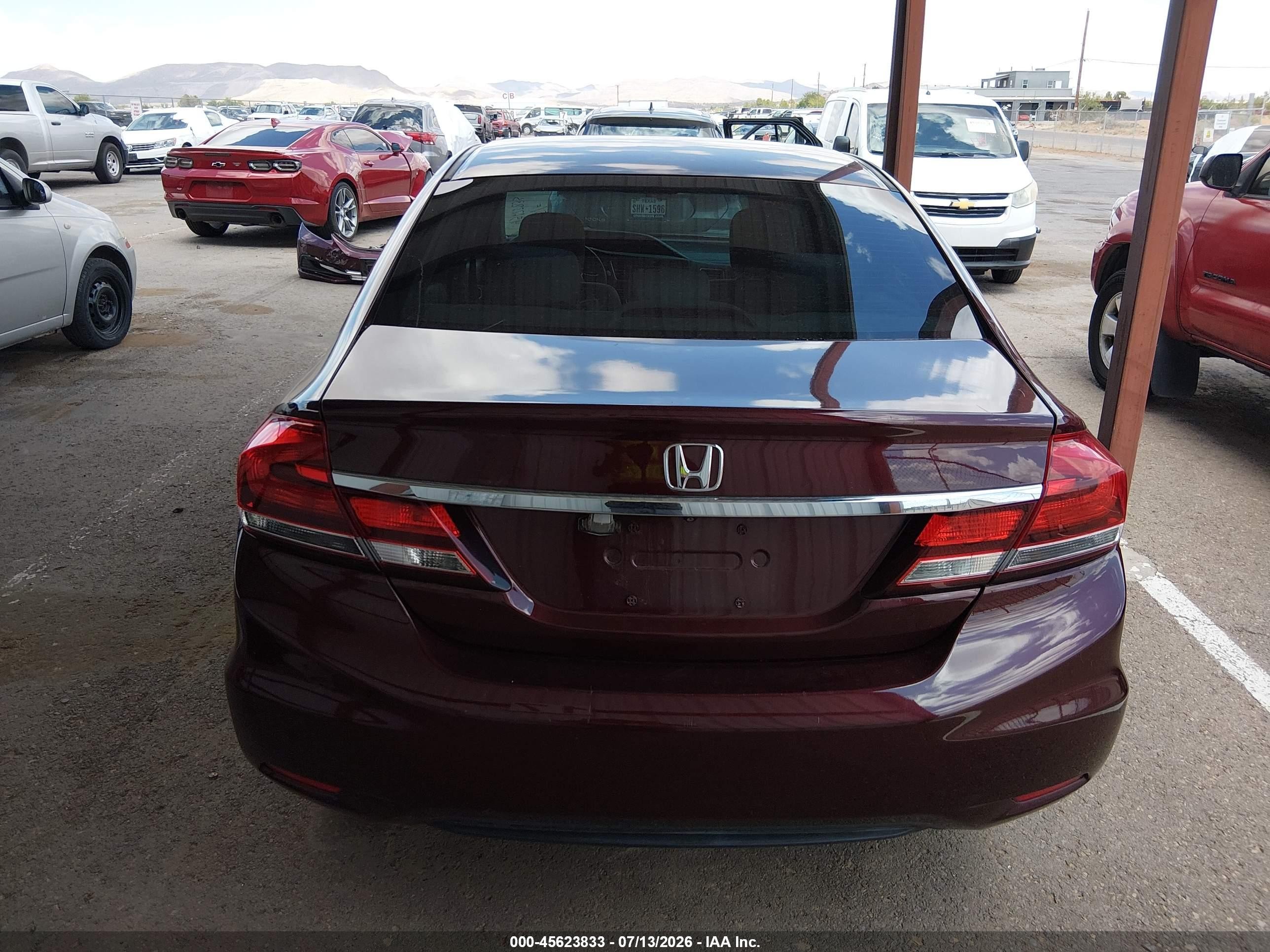 2014 Honda Civic Lx Maroon vin: 19XFB2F51EE056482