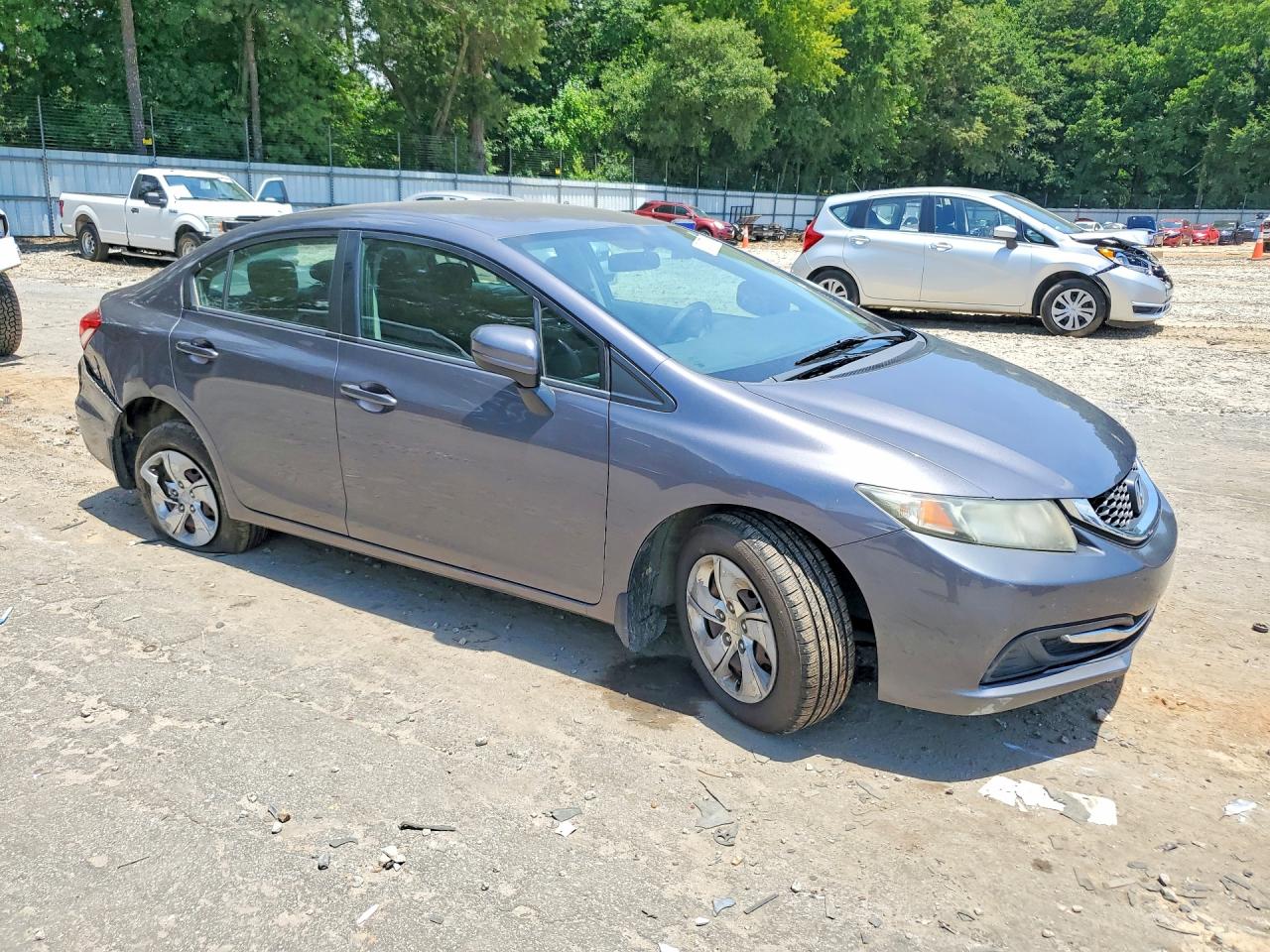 2014 Honda Civic Lx Gray vin: 19XFB2F51EE069491