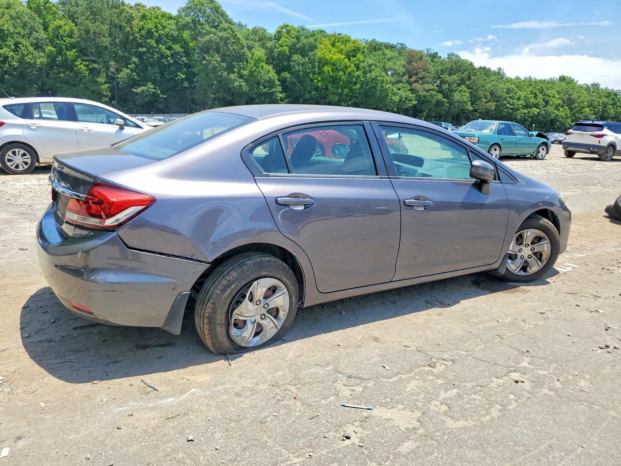 2014 Honda Civic Lx Gray vin: 19XFB2F51EE069491