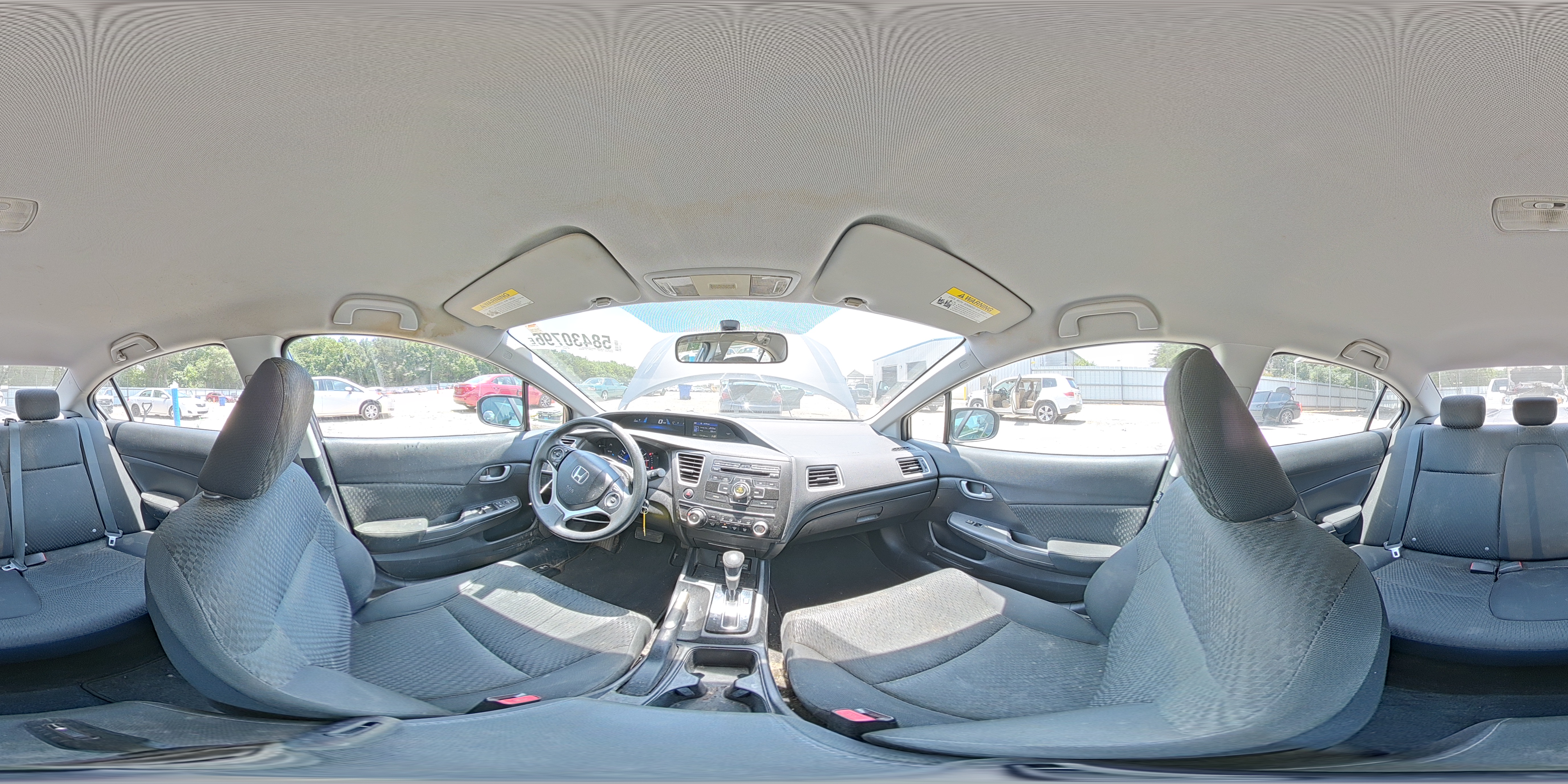 2014 Honda Civic Lx Gray vin: 19XFB2F51EE069491