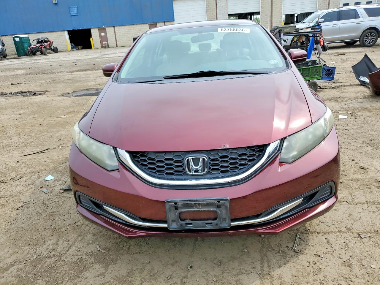 2014 Honda Civic Lx Burgundy vin: 19XFB2F51EE069605