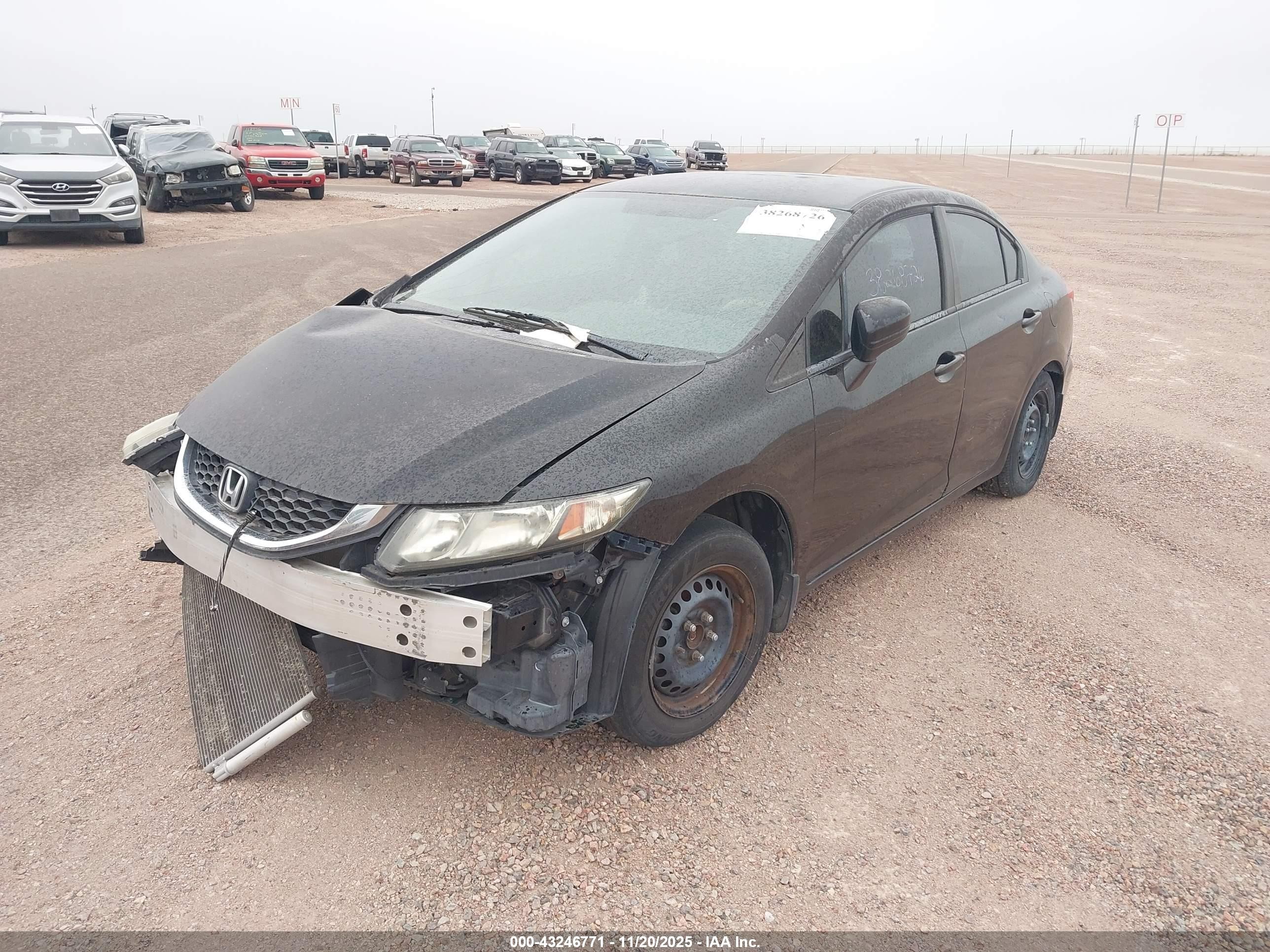 2014 Honda Civic Lx Black vin: 19XFB2F51EE069717