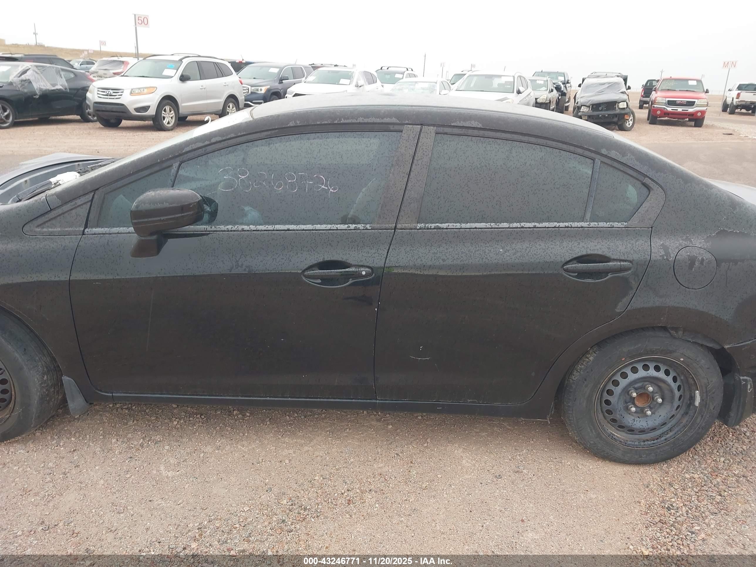 2014 Honda Civic Lx Black vin: 19XFB2F51EE069717