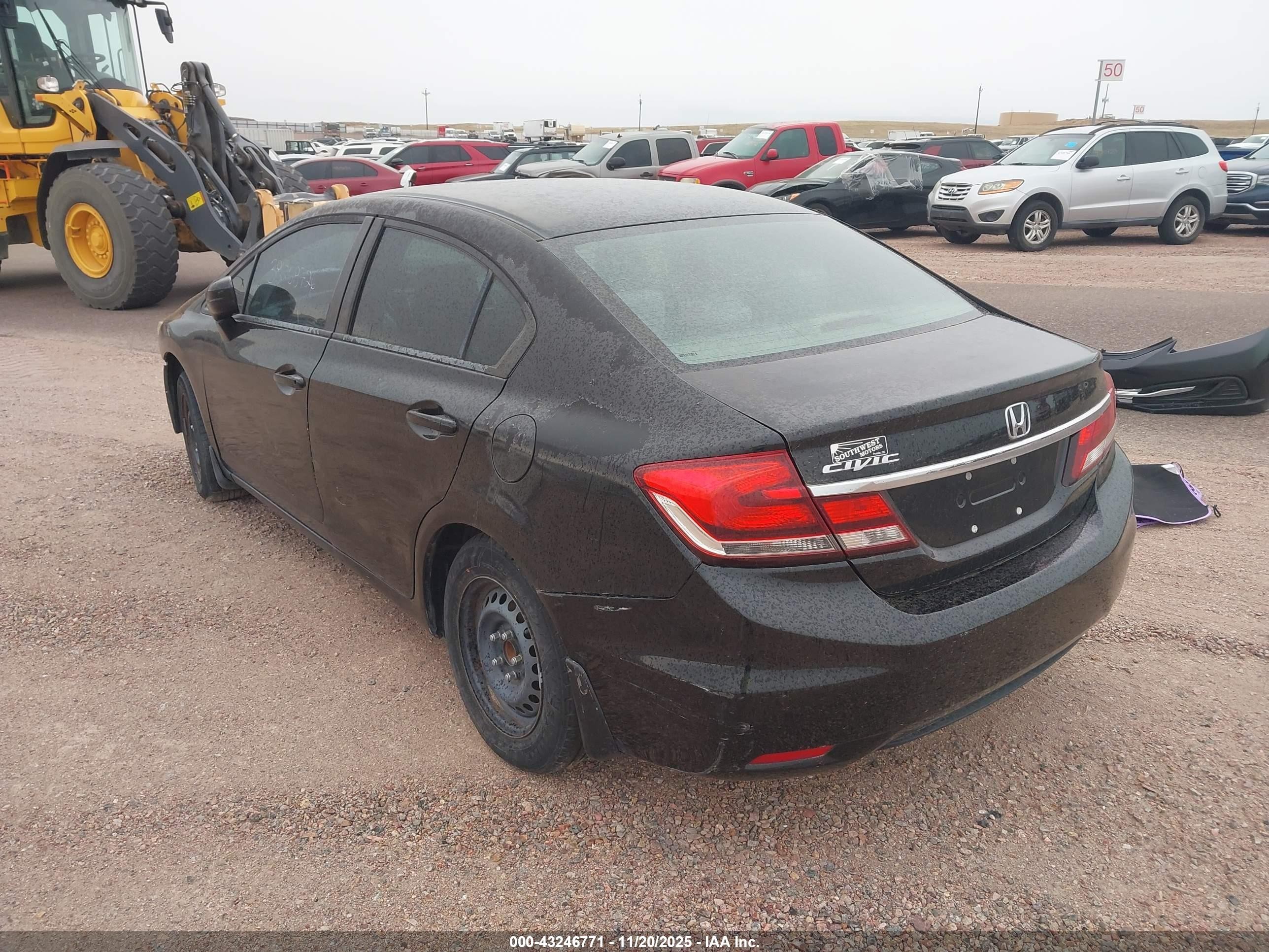 2014 Honda Civic Lx Black vin: 19XFB2F51EE069717