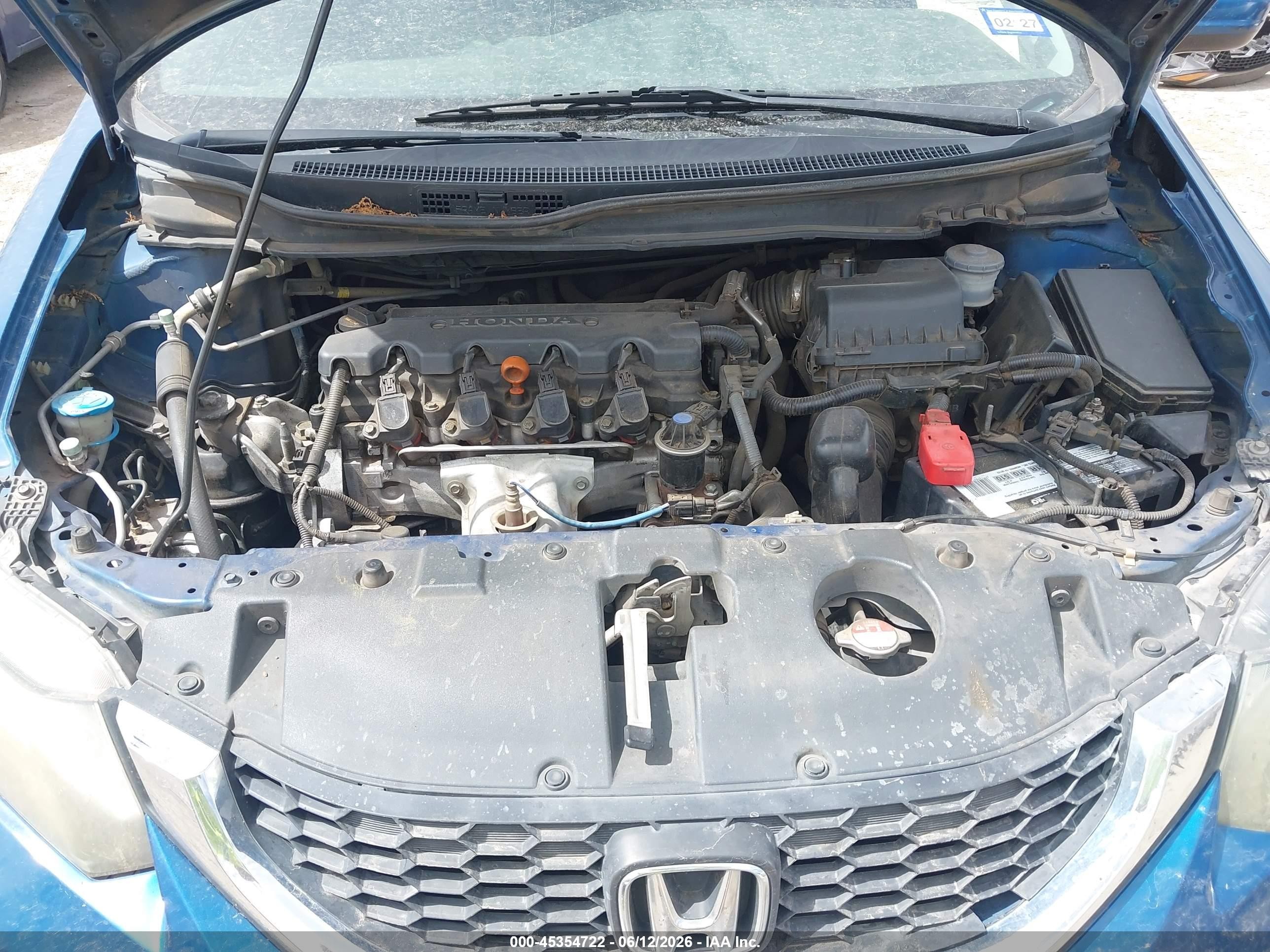 2014 Honda Civic Lx Blue vin: 19XFB2F51EE074884