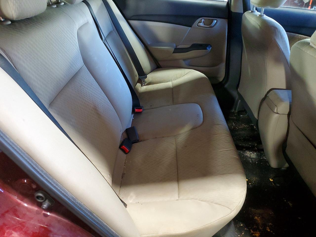2014 Honda Civic Lx Burgundy vin: 19XFB2F51EE075226