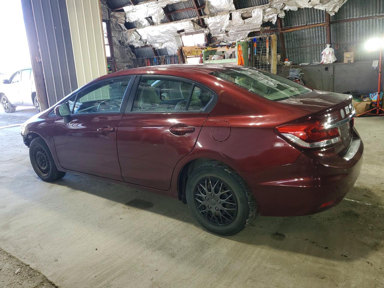 2014 Honda Civic Lx Burgundy vin: 19XFB2F51EE075226