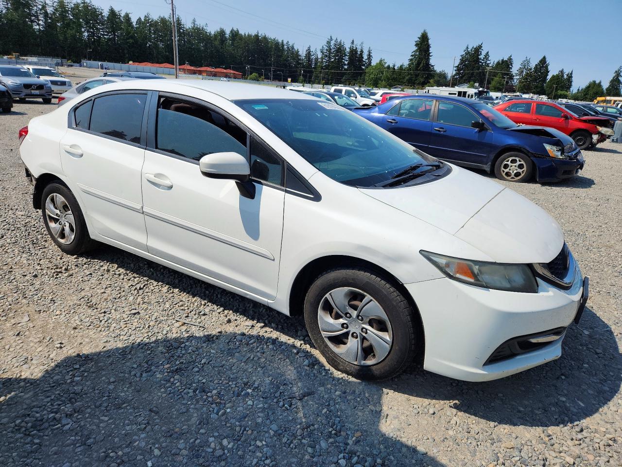 2014 Honda Civic Lx White vin: 19XFB2F51EE081317