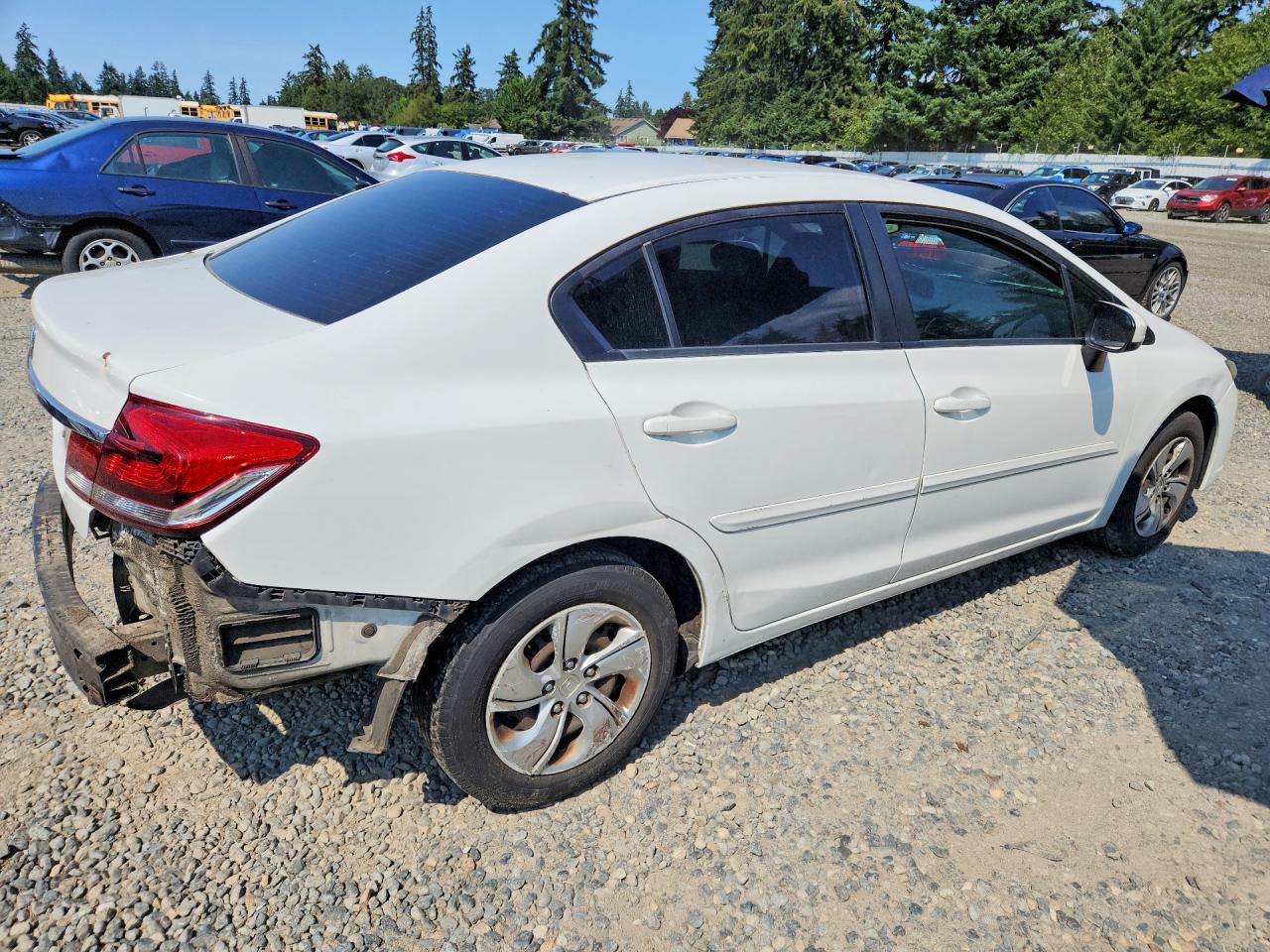 2014 Honda Civic Lx White vin: 19XFB2F51EE081317