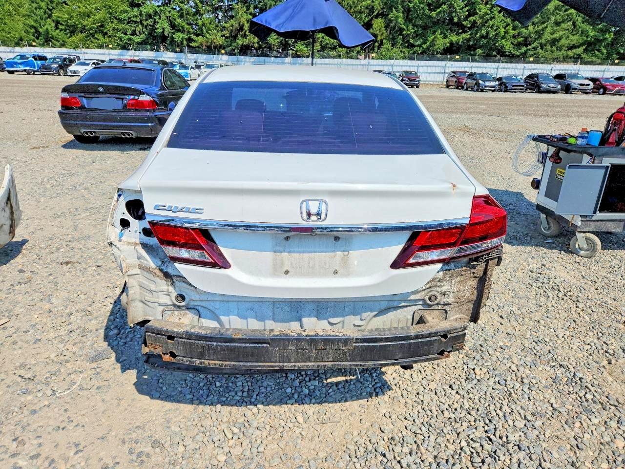 2014 Honda Civic Lx White vin: 19XFB2F51EE081317