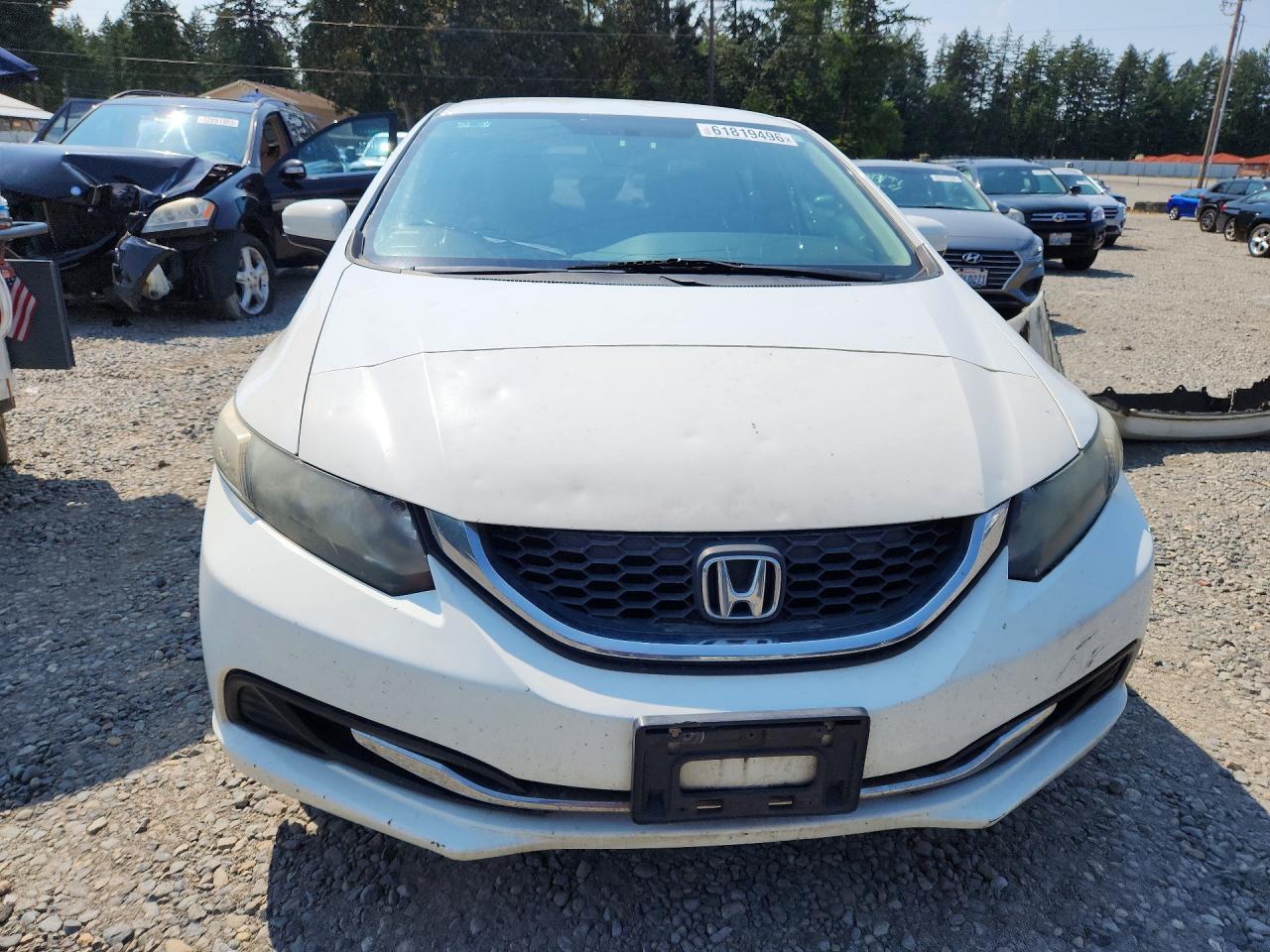 2014 Honda Civic Lx White vin: 19XFB2F51EE081317