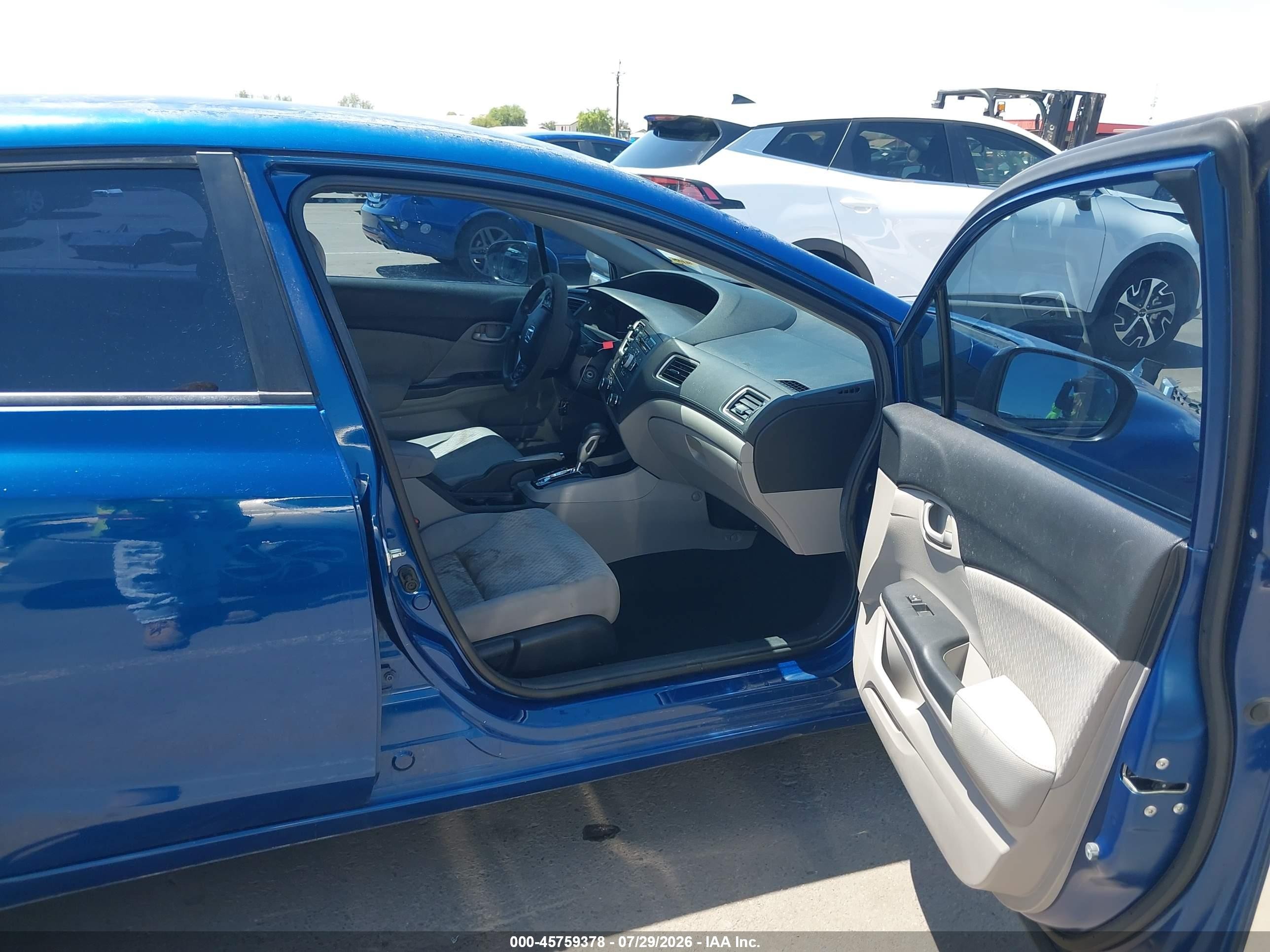 2014 Honda Civic Lx Blue vin: 19XFB2F51EE083455