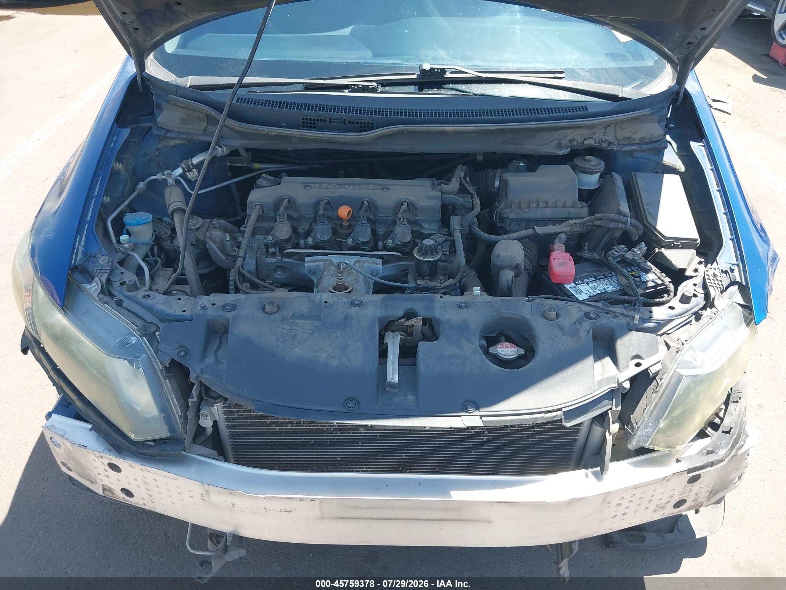 2014 Honda Civic Lx Blue vin: 19XFB2F51EE083455
