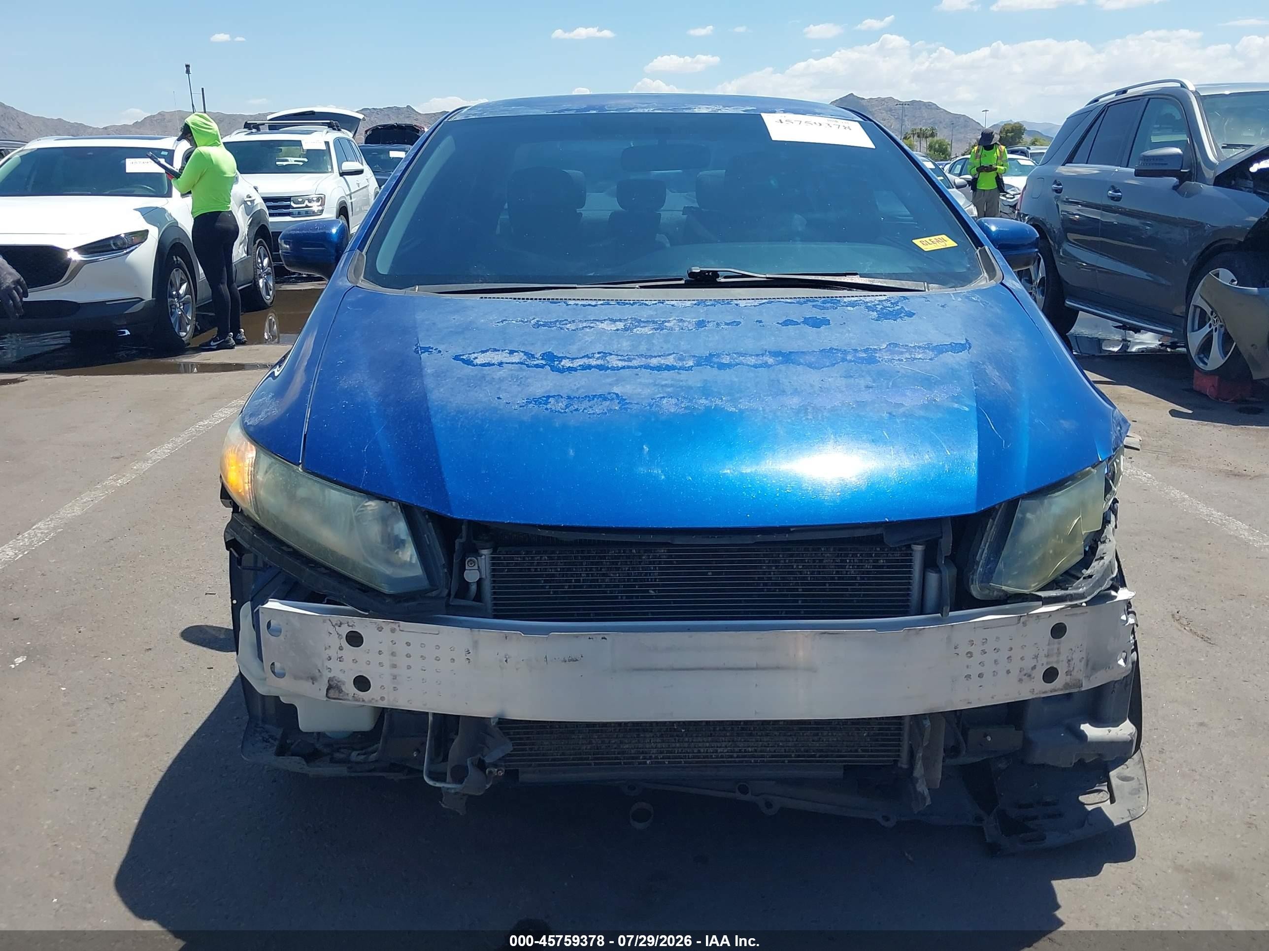 2014 Honda Civic Lx Blue vin: 19XFB2F51EE083455
