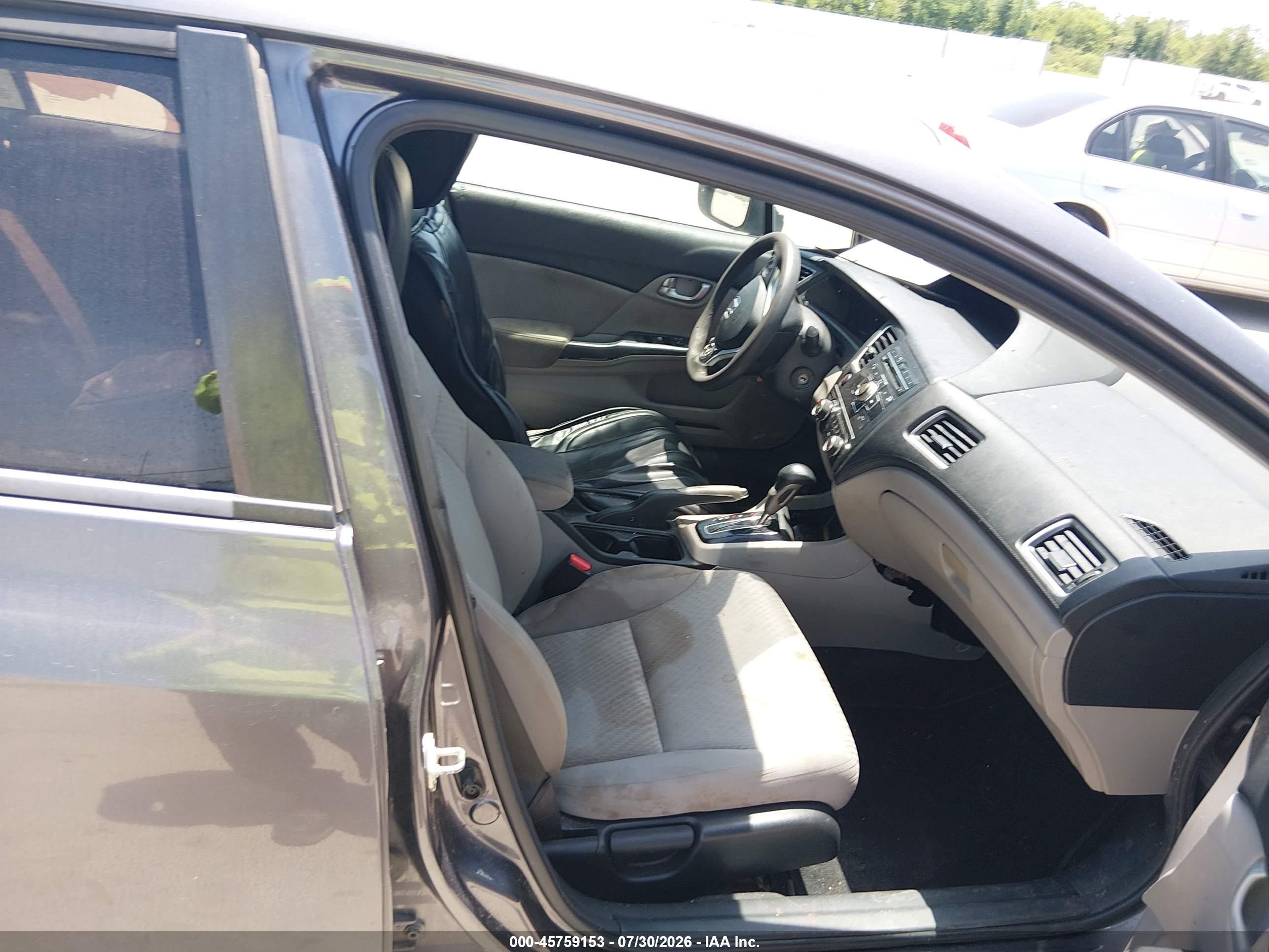 2014 Honda Civic Lx Gray vin: 19XFB2F51EE204758