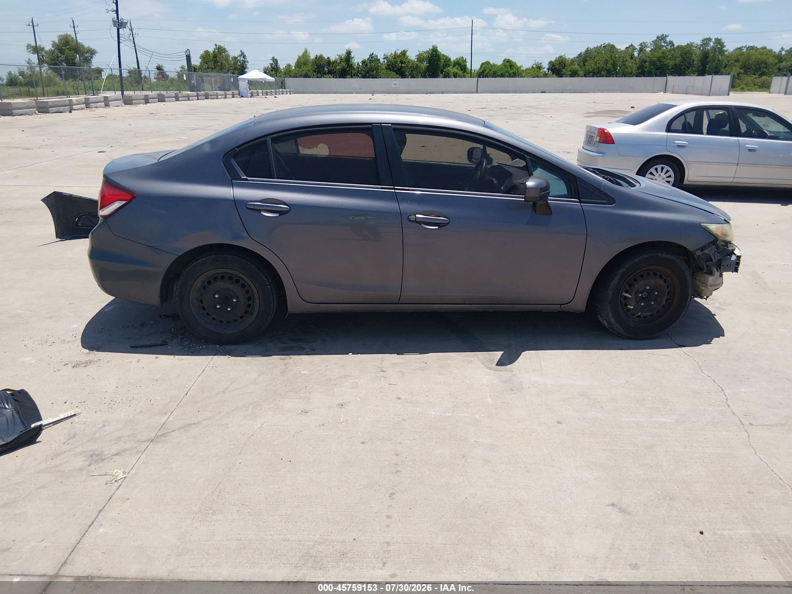 2014 Honda Civic Lx Gray vin: 19XFB2F51EE204758