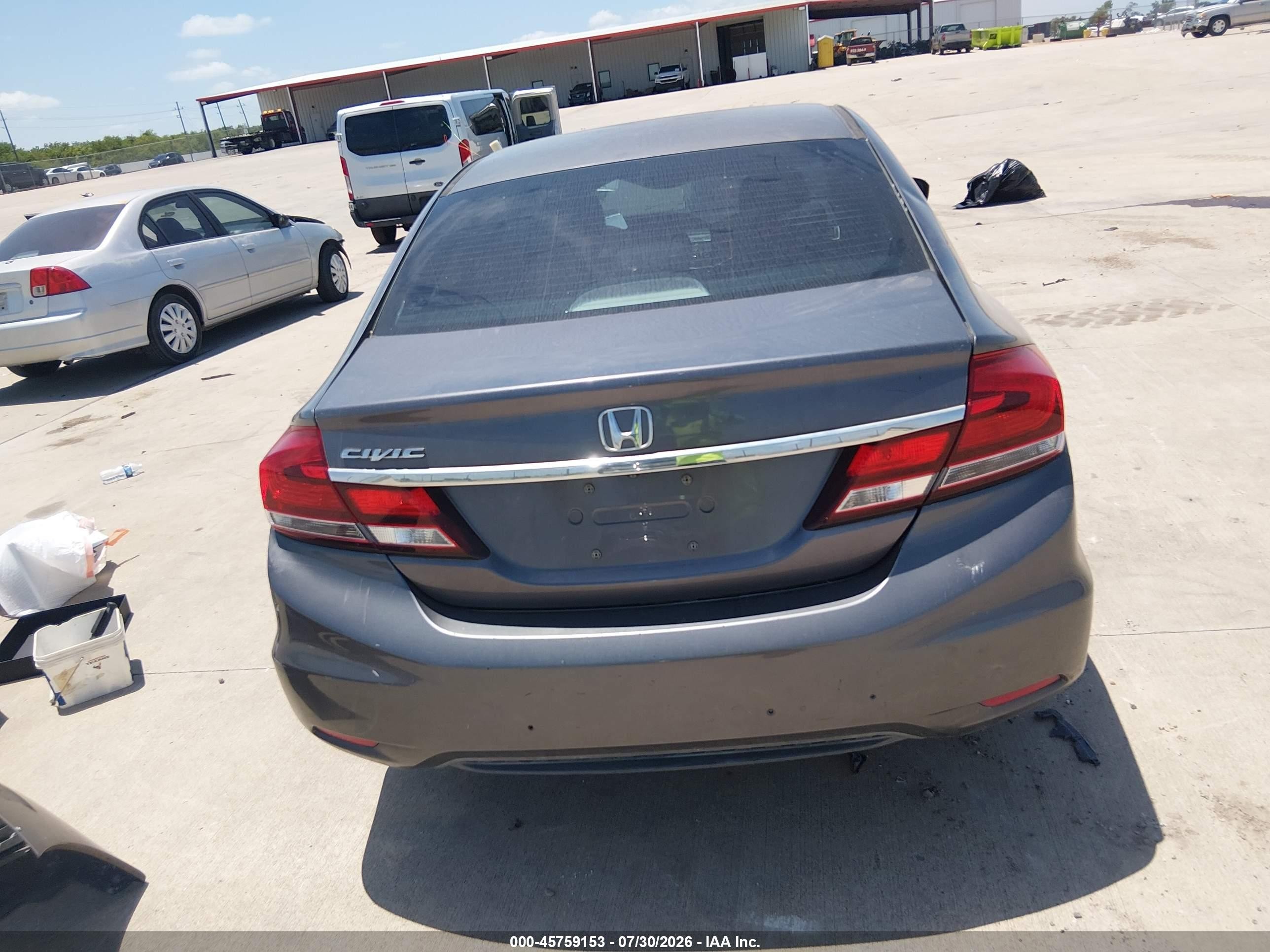 2014 Honda Civic Lx Gray vin: 19XFB2F51EE204758