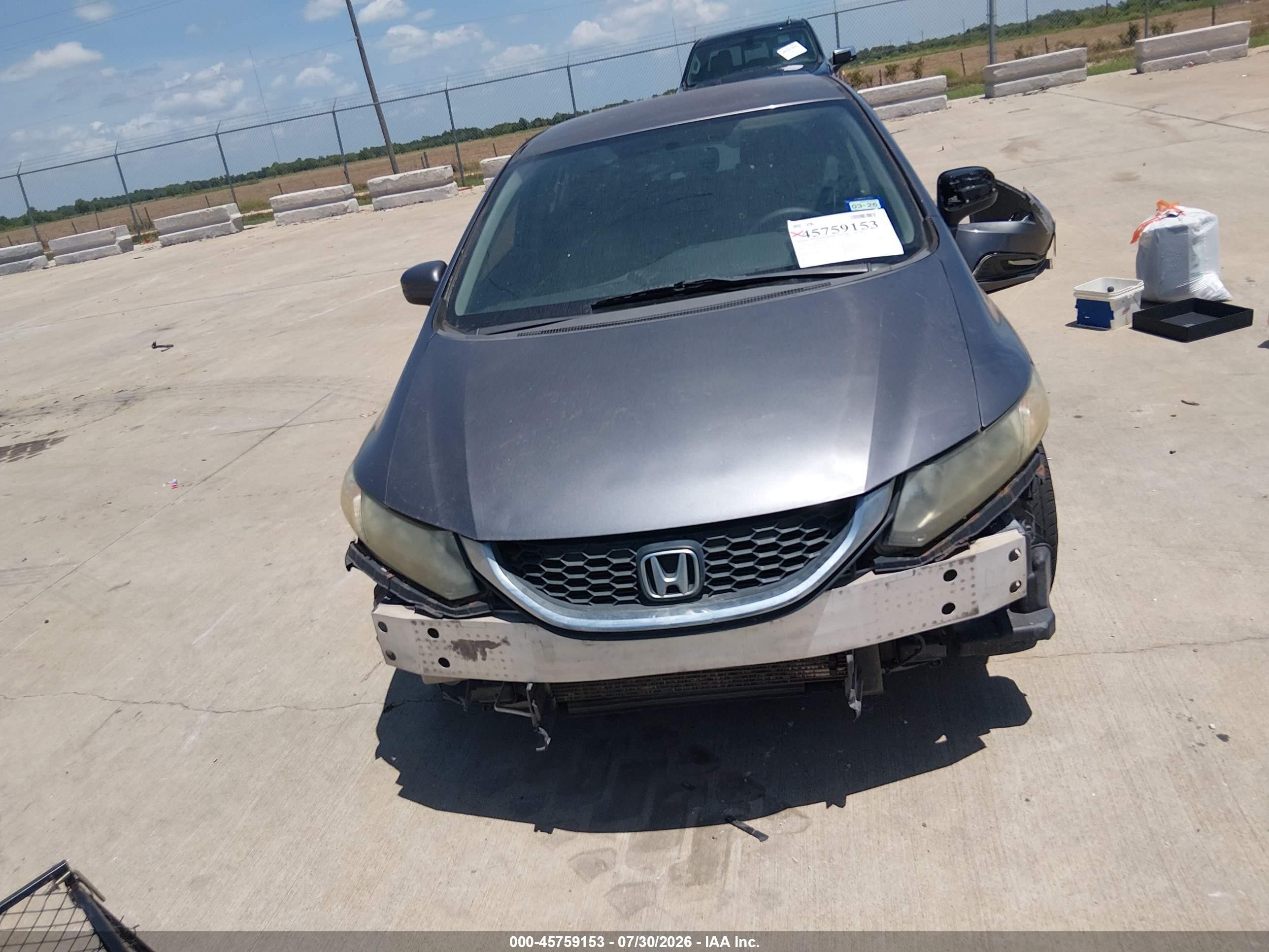 2014 Honda Civic Lx Gray vin: 19XFB2F51EE204758