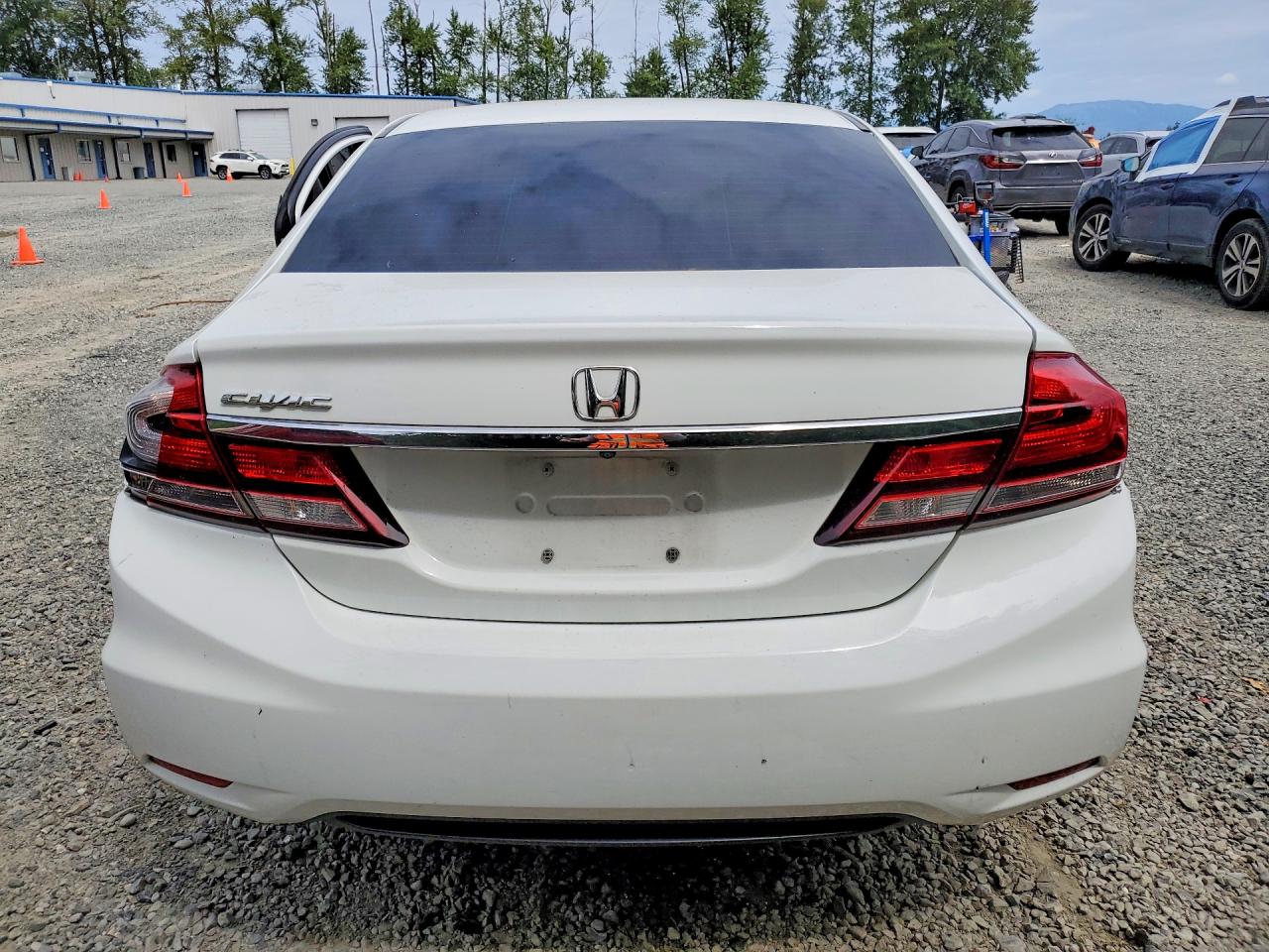 2014 Honda Civic Lx White vin: 19XFB2F51EE204968