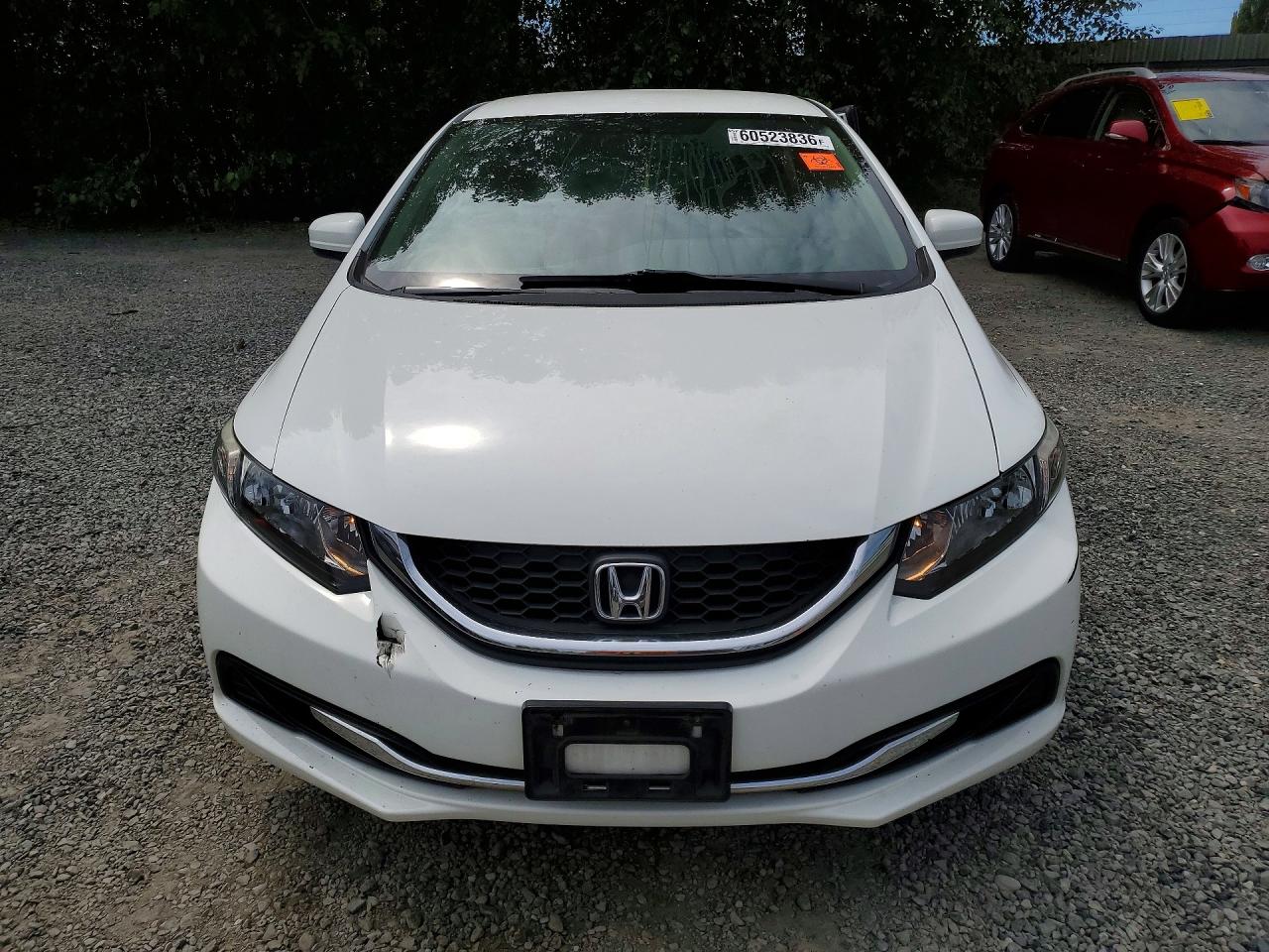 2014 Honda Civic Lx White vin: 19XFB2F51EE204968