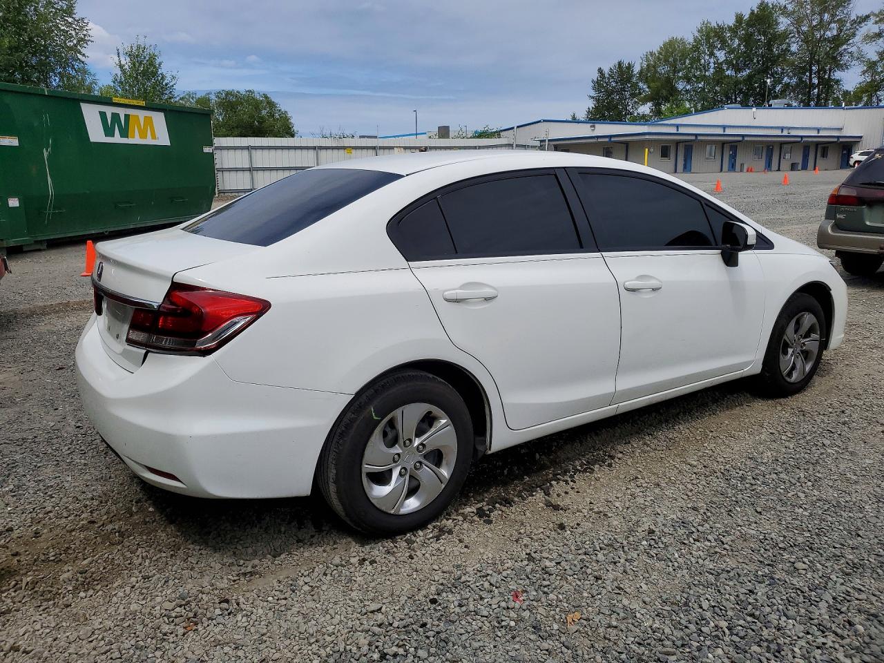 2014 Honda Civic Lx White vin: 19XFB2F51EE204968