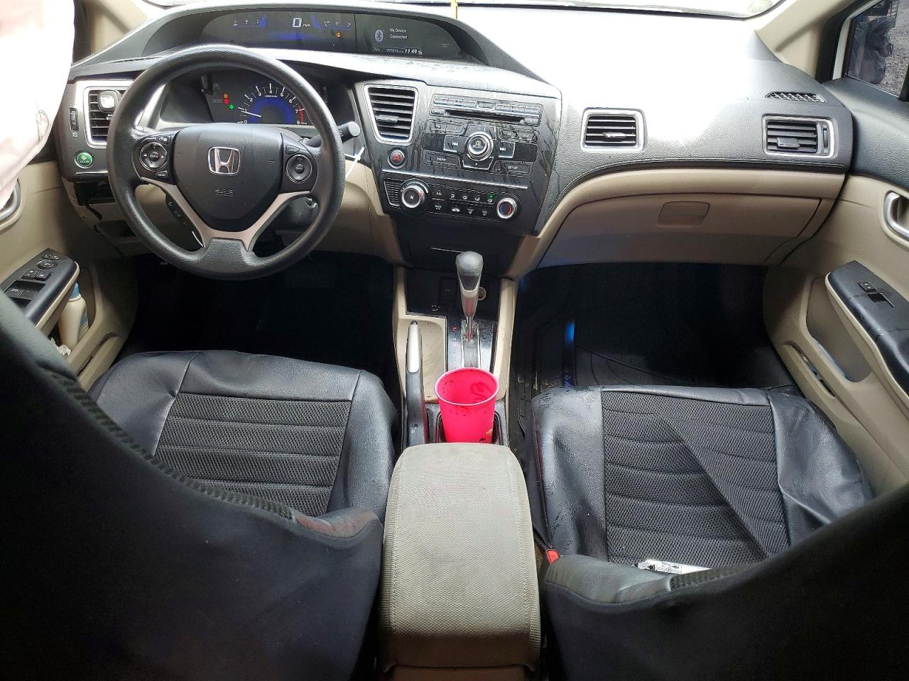 2014 Honda Civic Lx White vin: 19XFB2F51EE204968