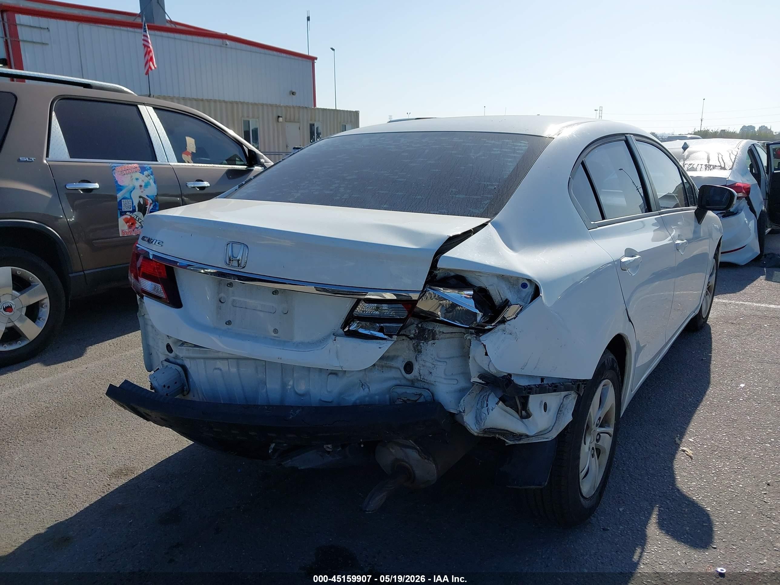 2014 Honda Civic Lx White vin: 19XFB2F51EE205828