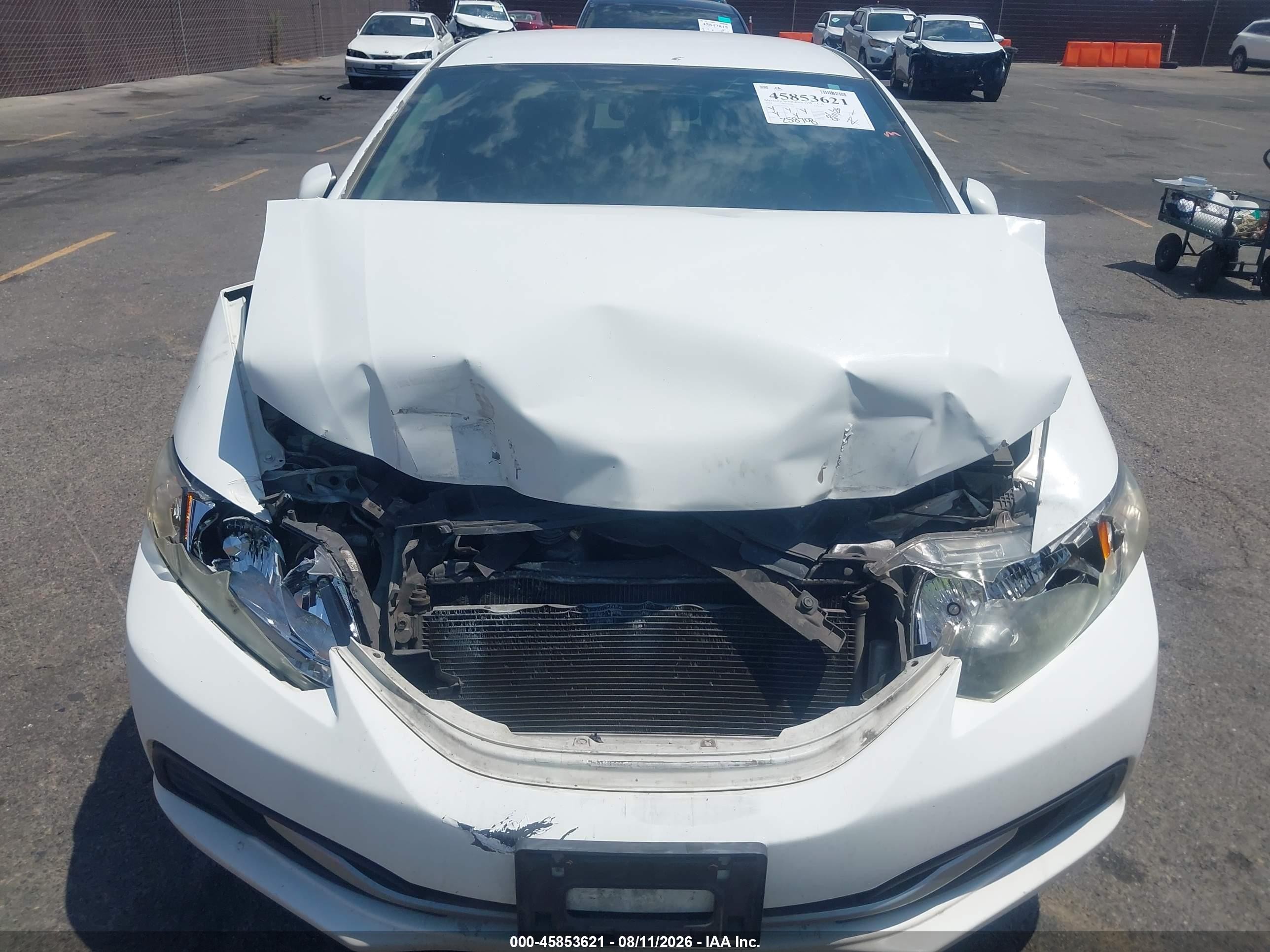 2014 Honda Civic Lx White vin: 19XFB2F51EE207613