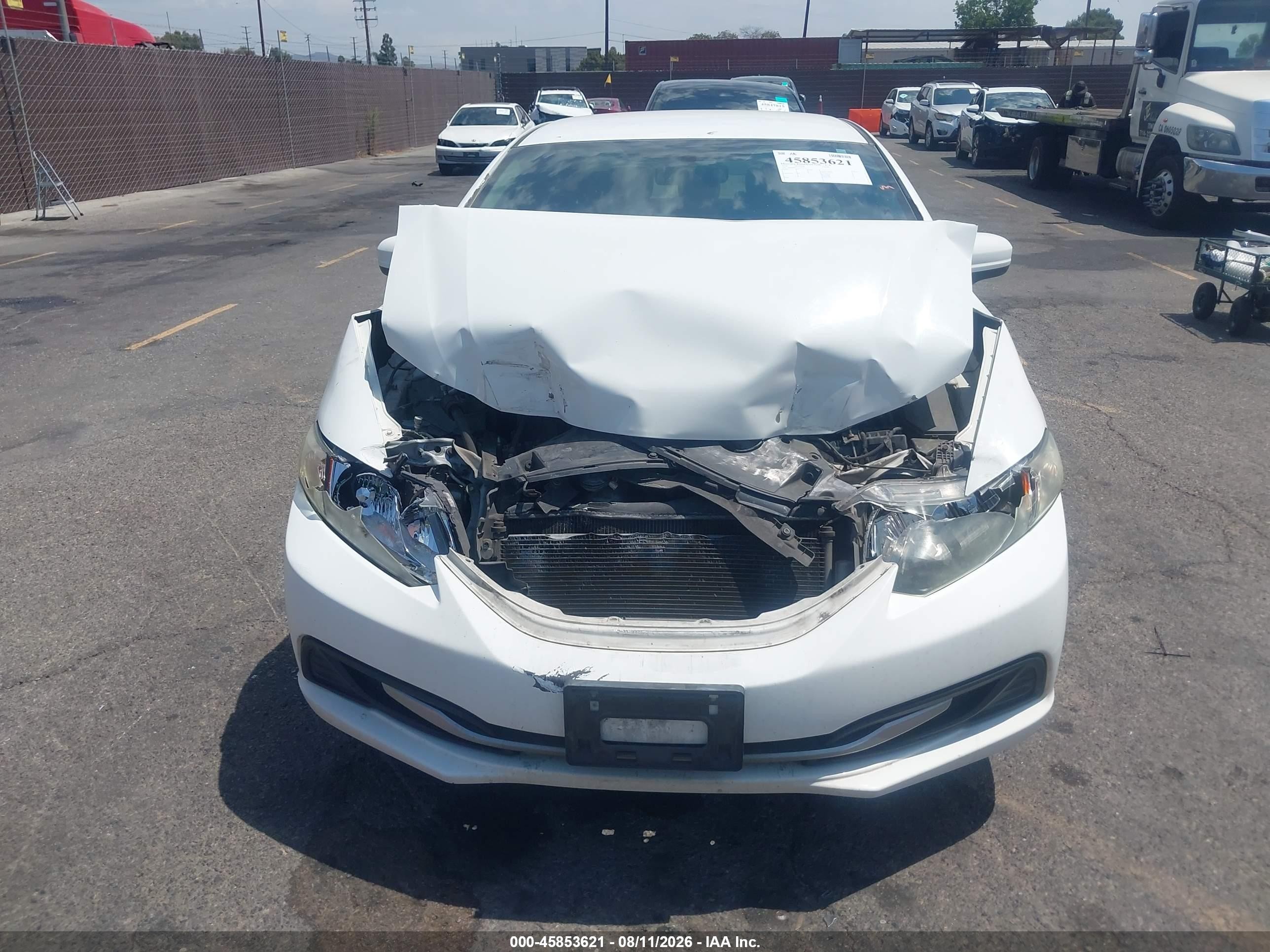 2014 Honda Civic Lx White vin: 19XFB2F51EE207613