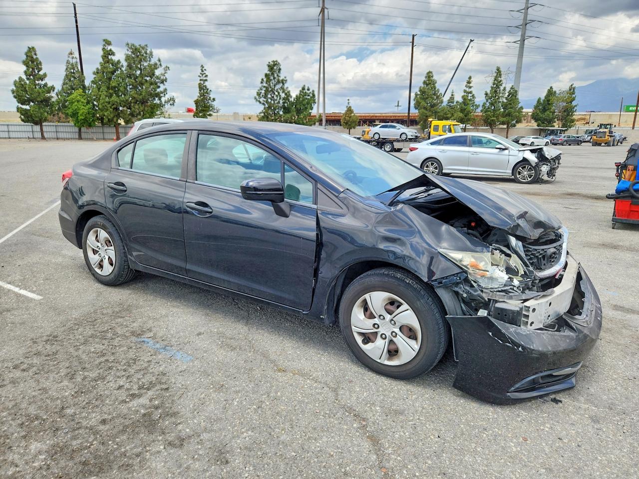 2014 Honda Civic Lx Black vin: 19XFB2F51EE211676