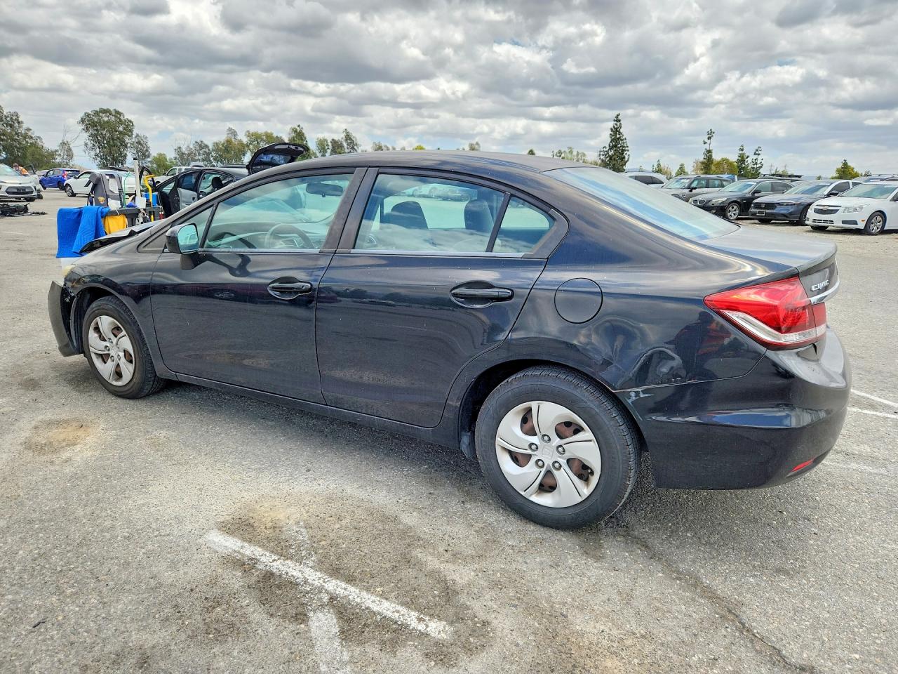 2014 Honda Civic Lx Black vin: 19XFB2F51EE211676