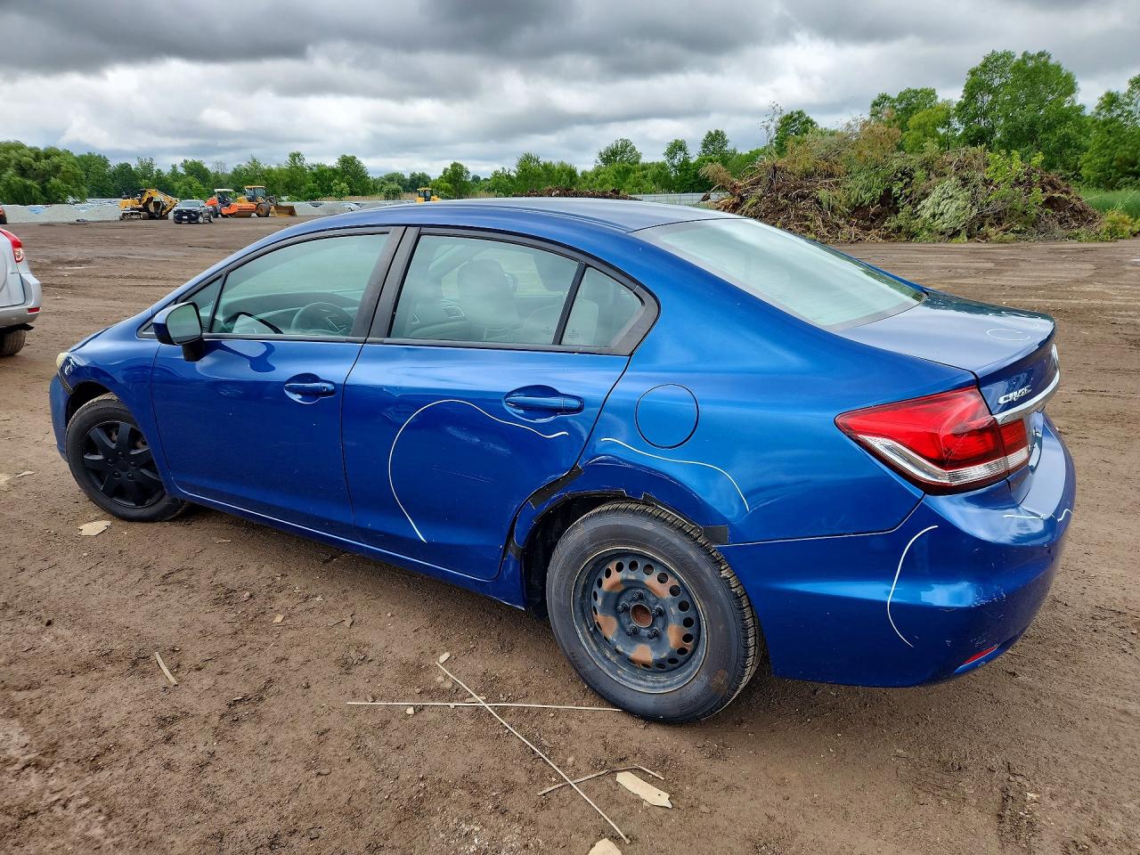 2014 Honda Civic Lx Blue vin: 19XFB2F51EE216845