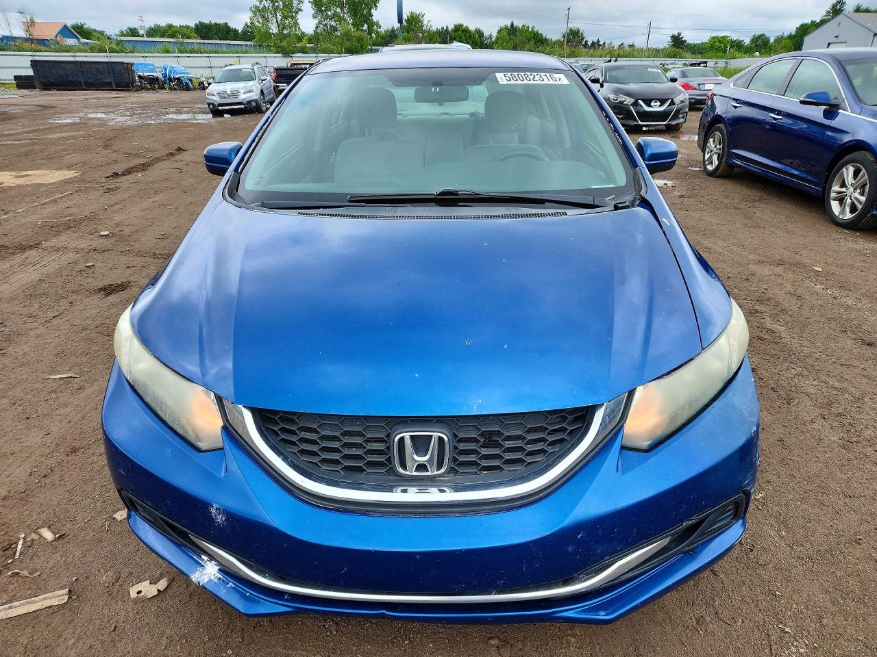 2014 Honda Civic Lx Blue vin: 19XFB2F51EE216845