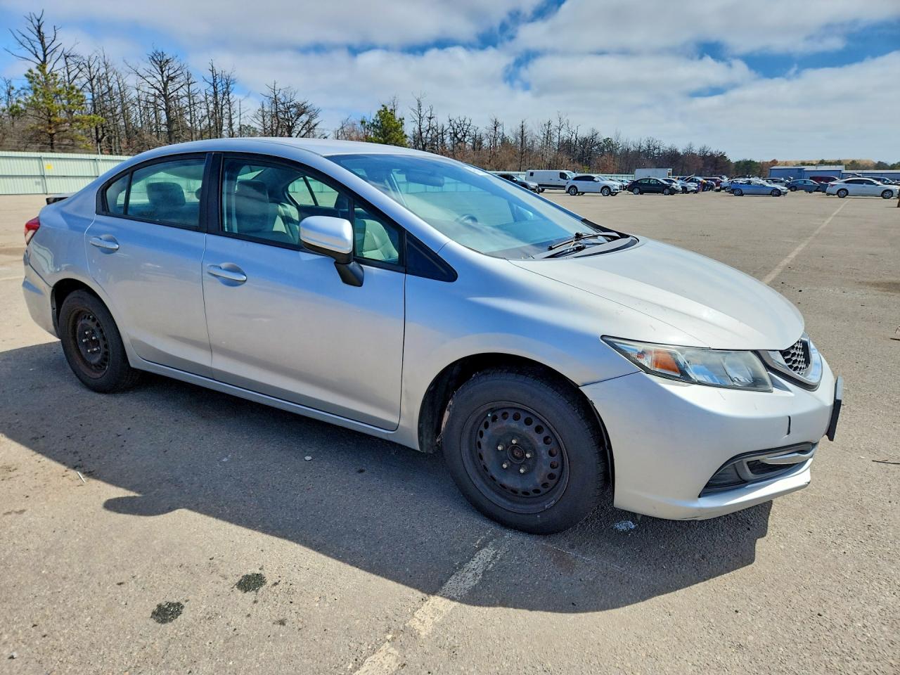 2014 Honda Civic Lx Silver vin: 19XFB2F51EE216876