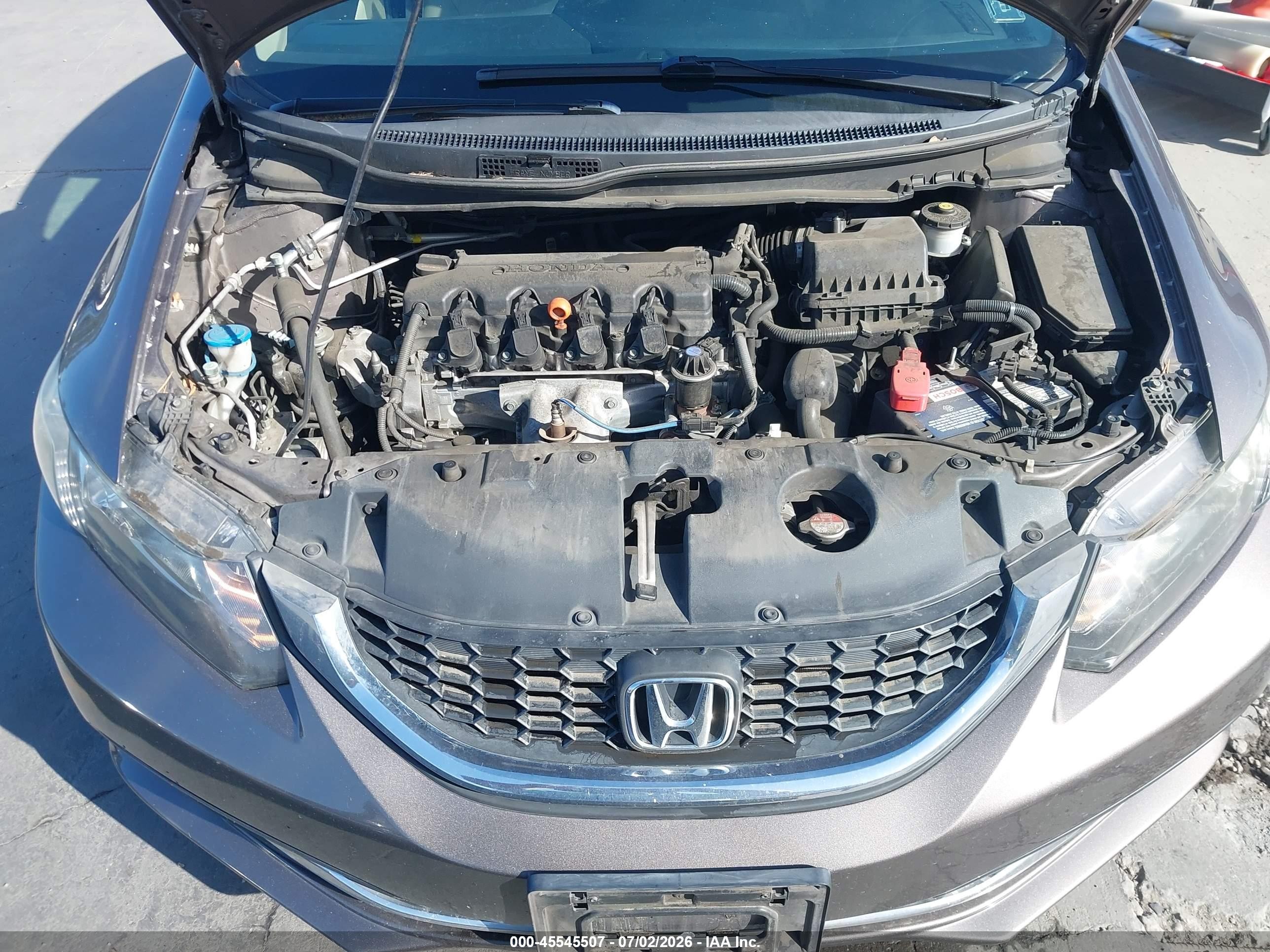 2014 Honda Civic Lx Gray vin: 19XFB2F51EE218661