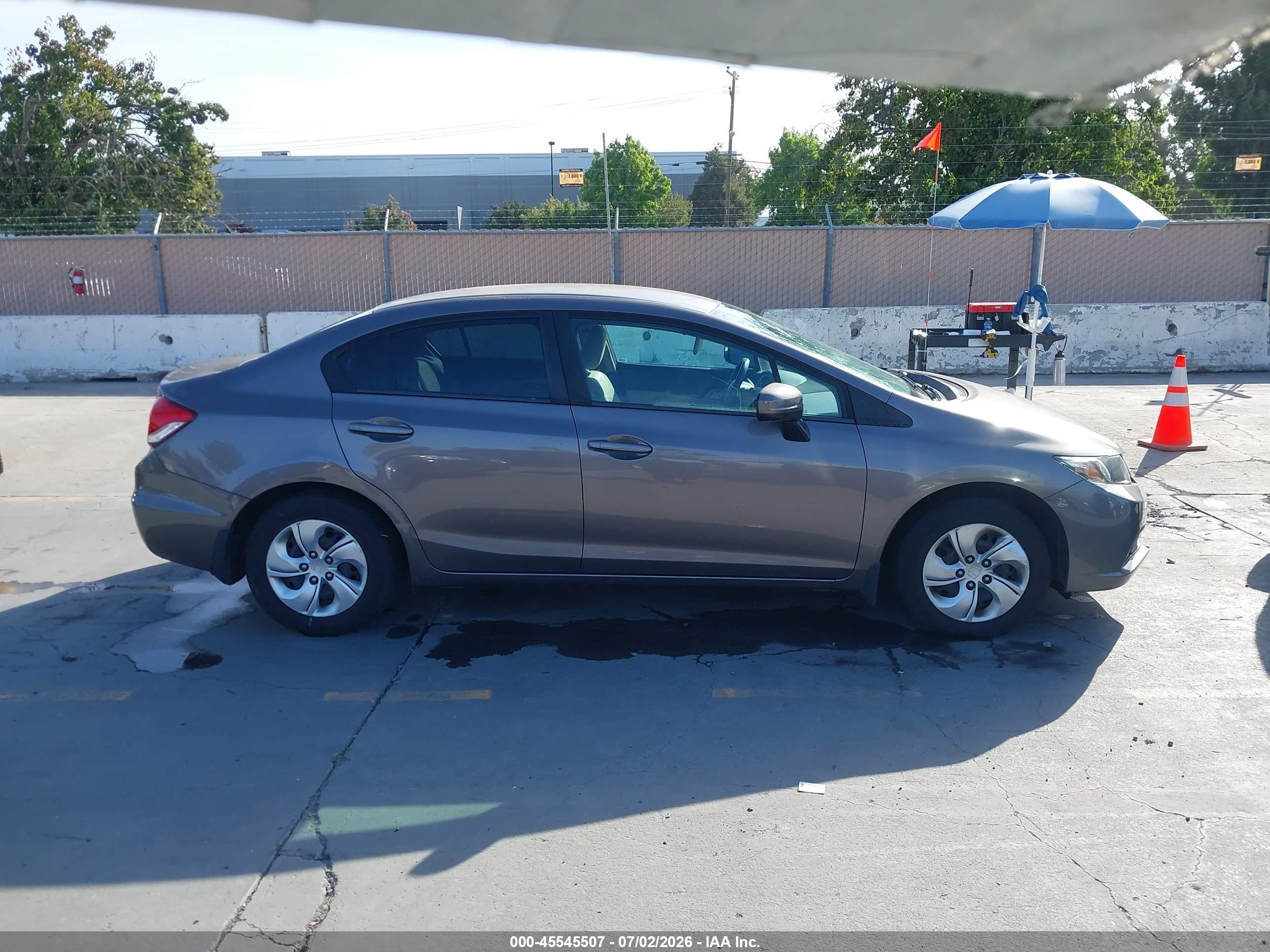 2014 Honda Civic Lx Gray vin: 19XFB2F51EE218661