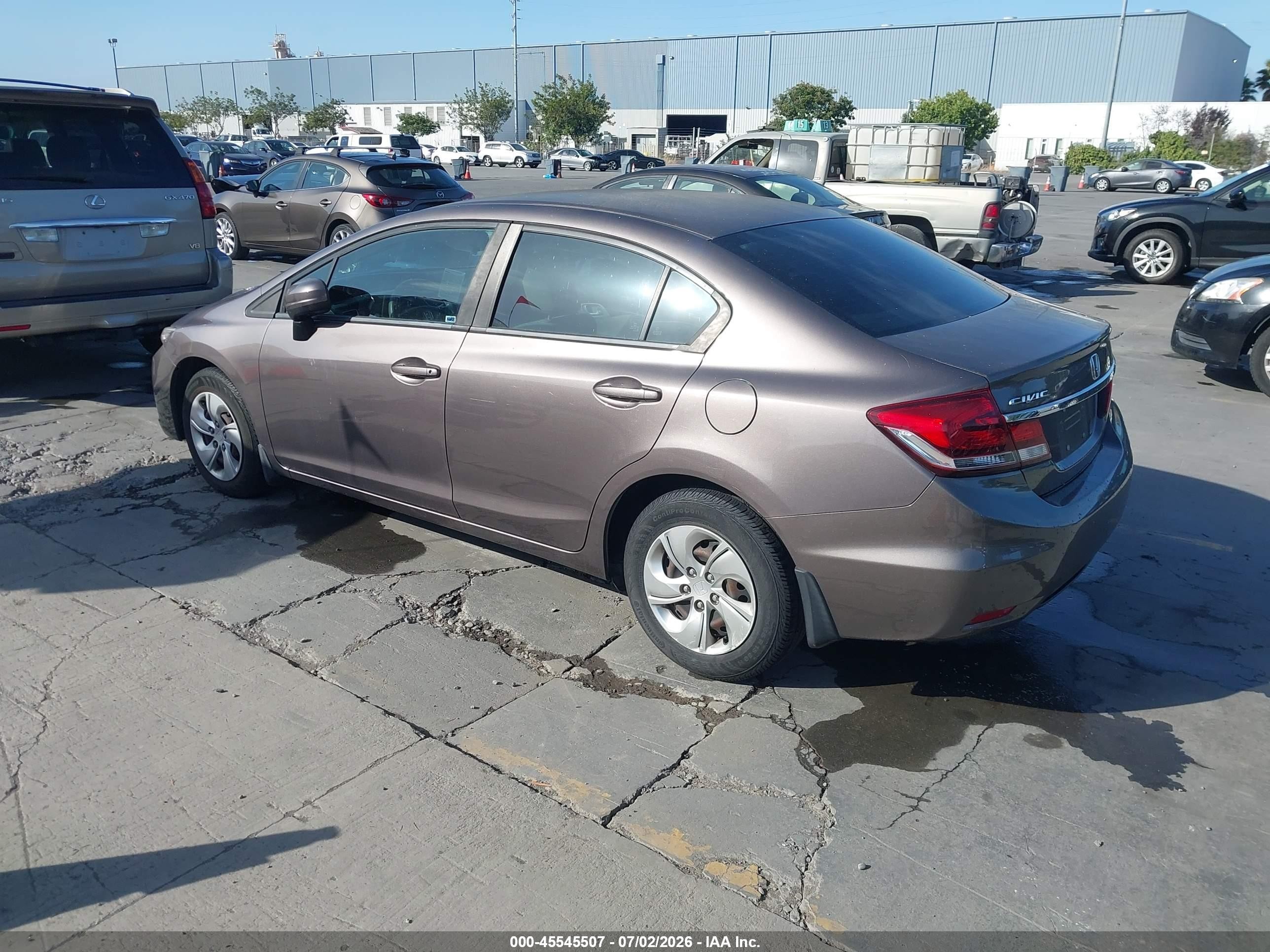 2014 Honda Civic Lx Gray vin: 19XFB2F51EE218661