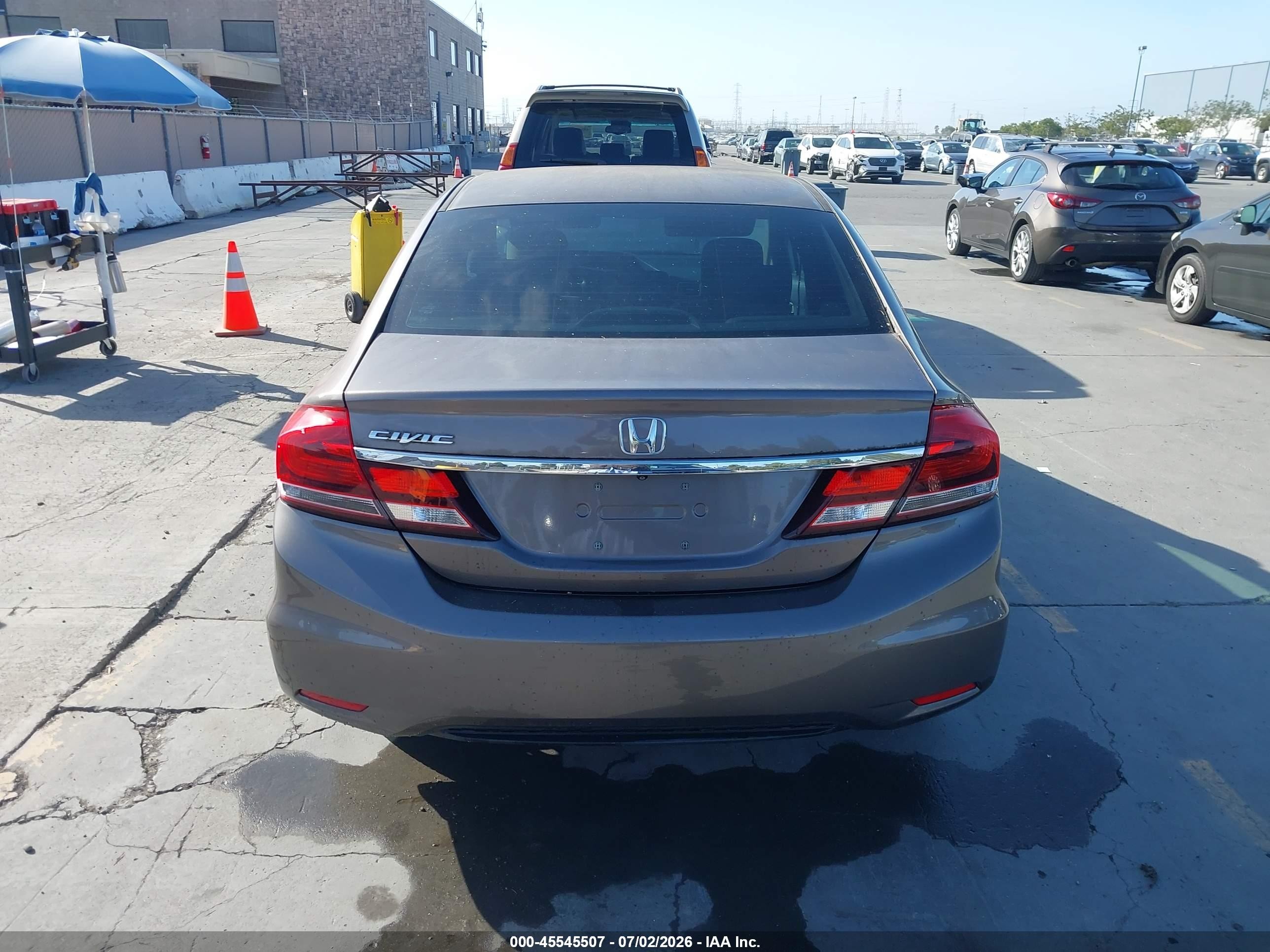 2014 Honda Civic Lx Gray vin: 19XFB2F51EE218661
