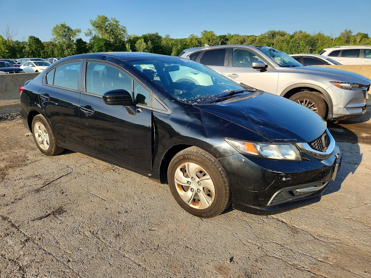 2014 Honda Civic Lx Black vin: 19XFB2F51EE226680
