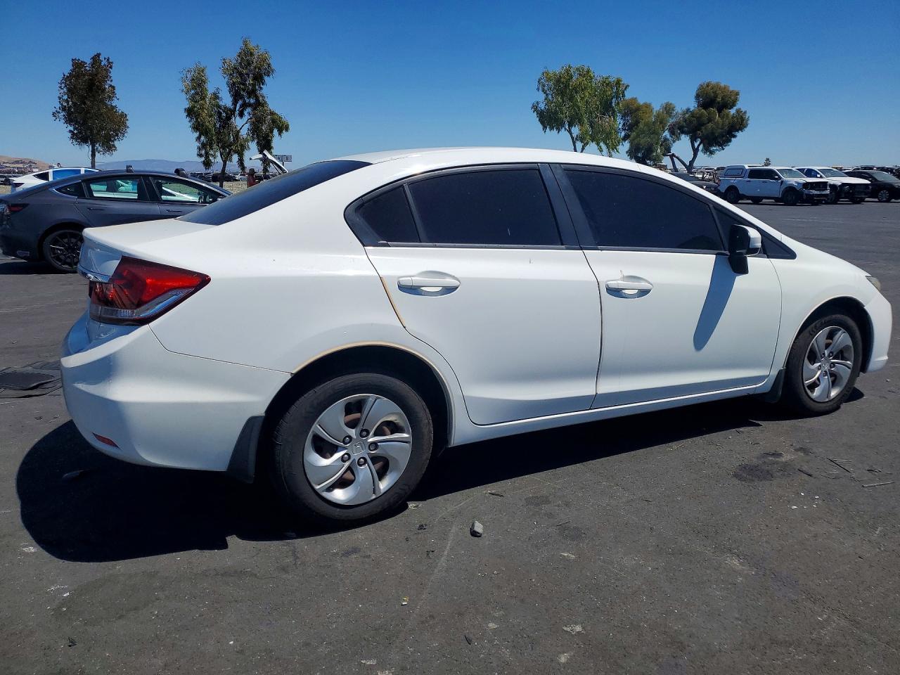 2014 Honda Civic Lx White vin: 19XFB2F51EE238487