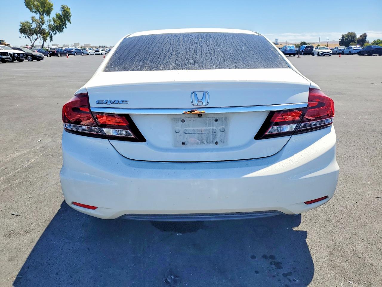 2014 Honda Civic Lx White vin: 19XFB2F51EE238487