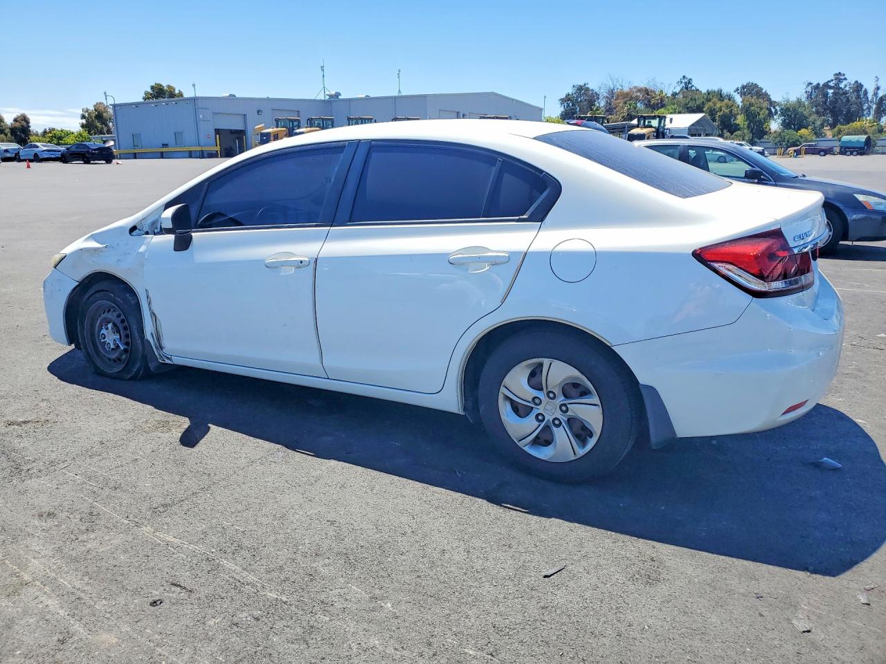 2014 Honda Civic Lx White vin: 19XFB2F51EE238487