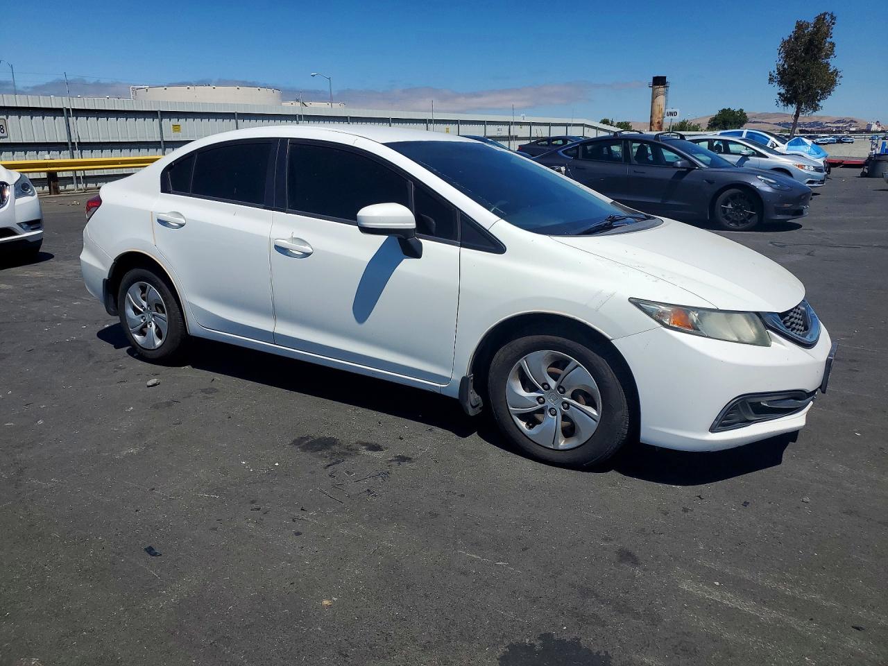 2014 Honda Civic Lx White vin: 19XFB2F51EE238487