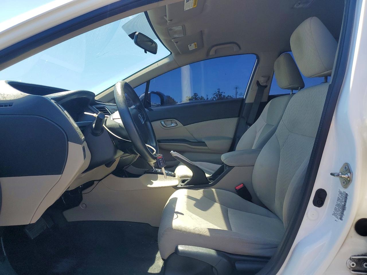 2014 Honda Civic Lx White vin: 19XFB2F51EE238487