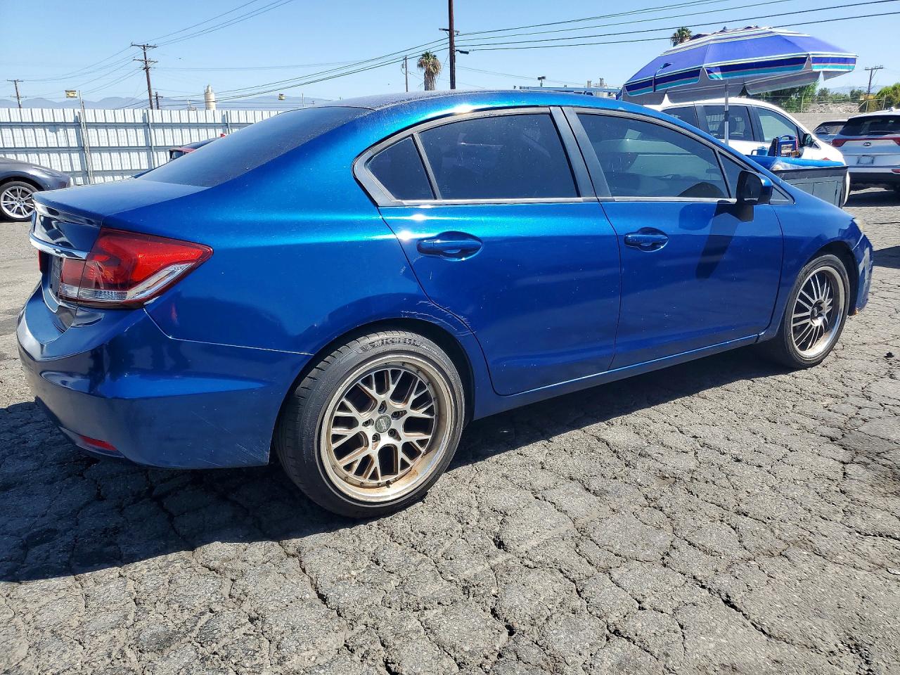 2014 Honda Civic Lx Blue vin: 19XFB2F51EE240255