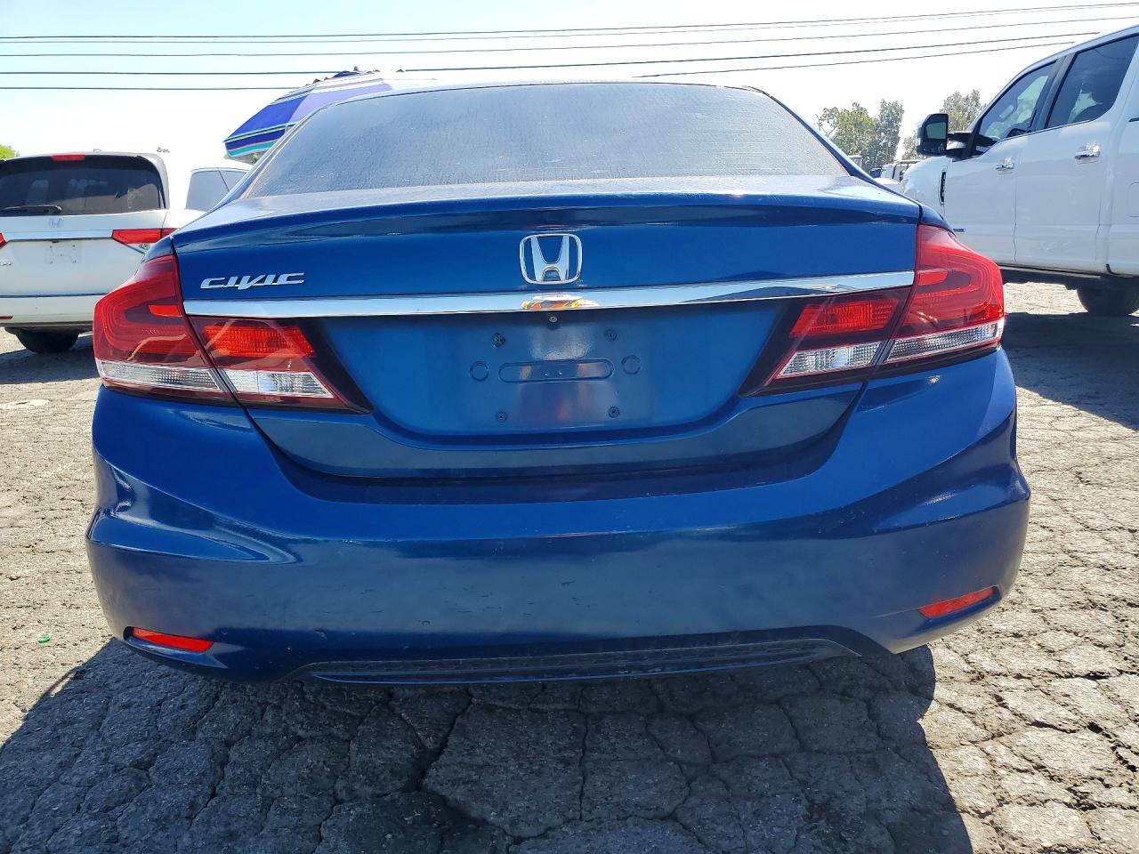 2014 Honda Civic Lx Blue vin: 19XFB2F51EE240255