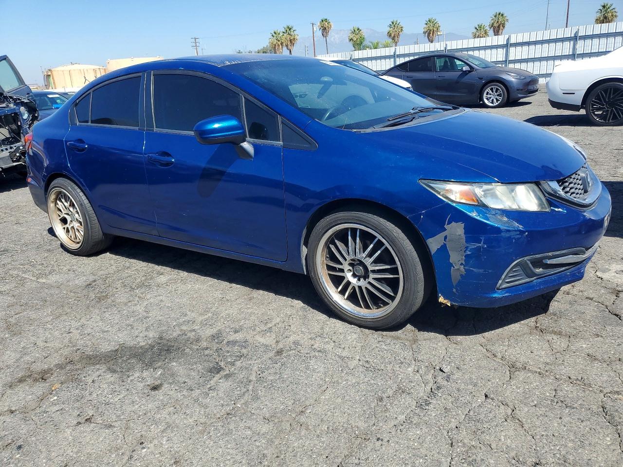 2014 Honda Civic Lx Blue vin: 19XFB2F51EE240255