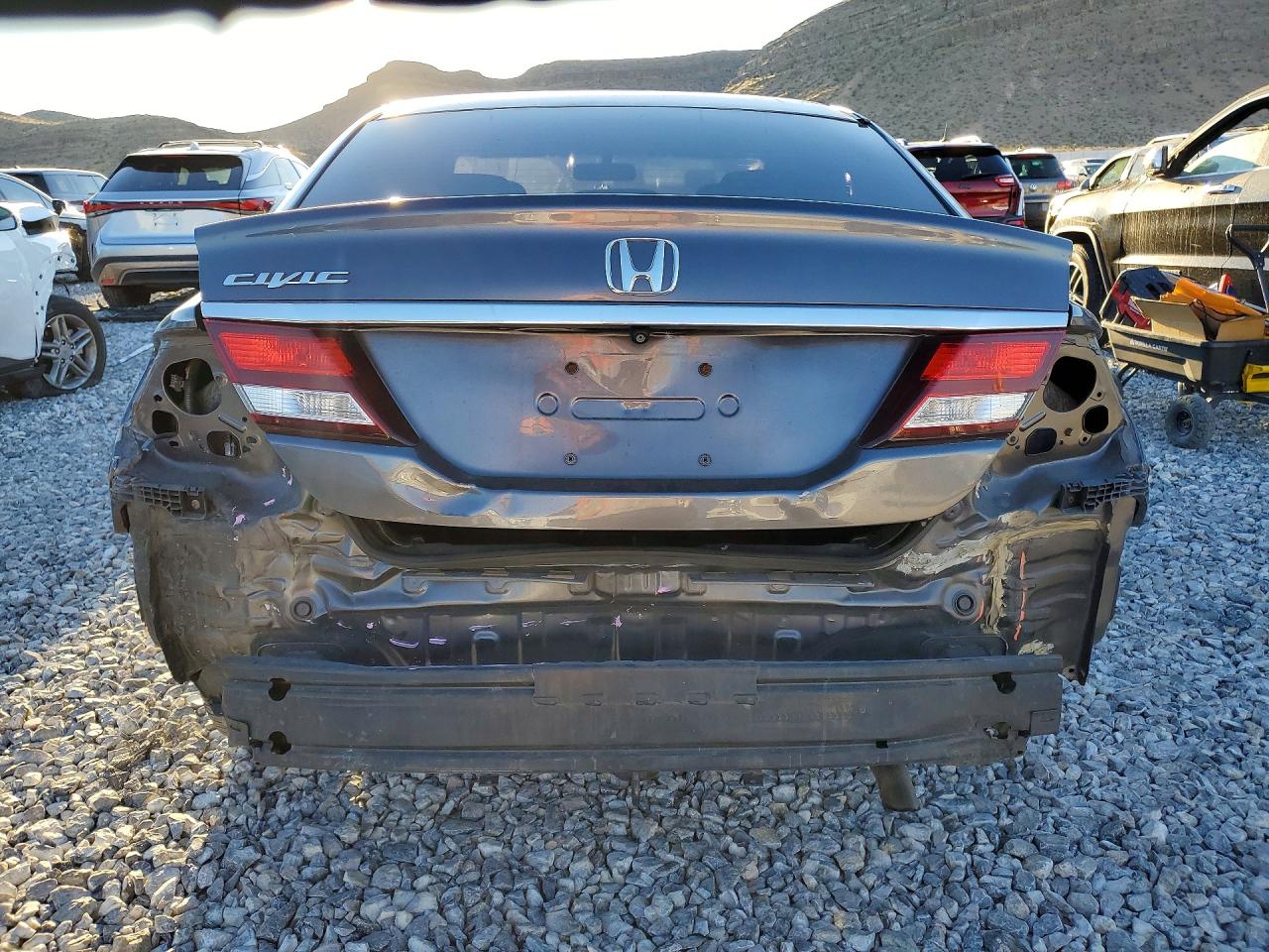 2014 Honda Civic Lx Gray vin: 19XFB2F51EE240305