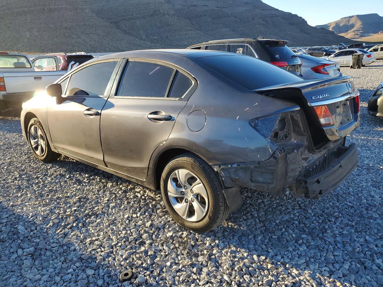 2014 Honda Civic Lx Gray vin: 19XFB2F51EE240305
