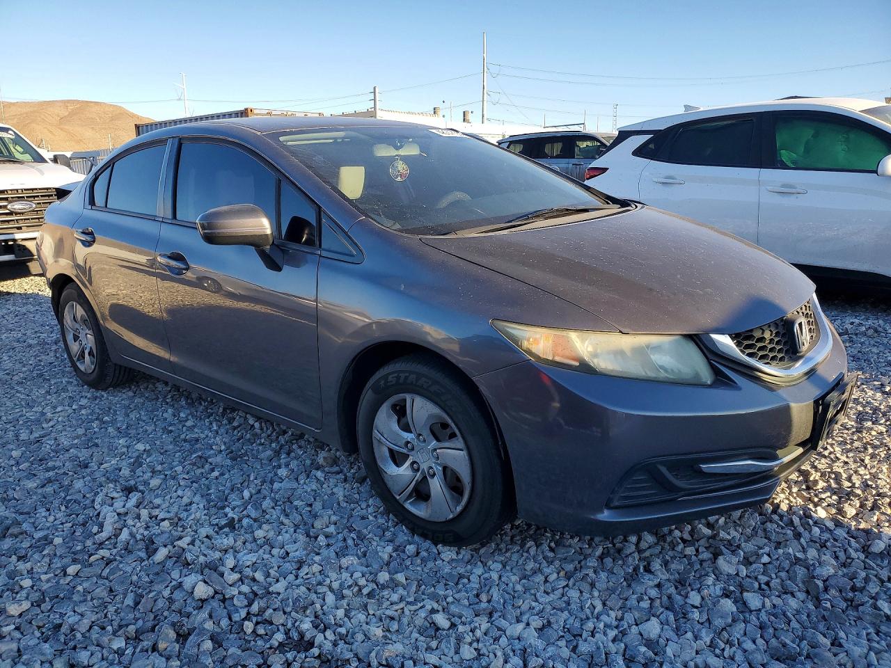 2014 Honda Civic Lx Gray vin: 19XFB2F51EE240305